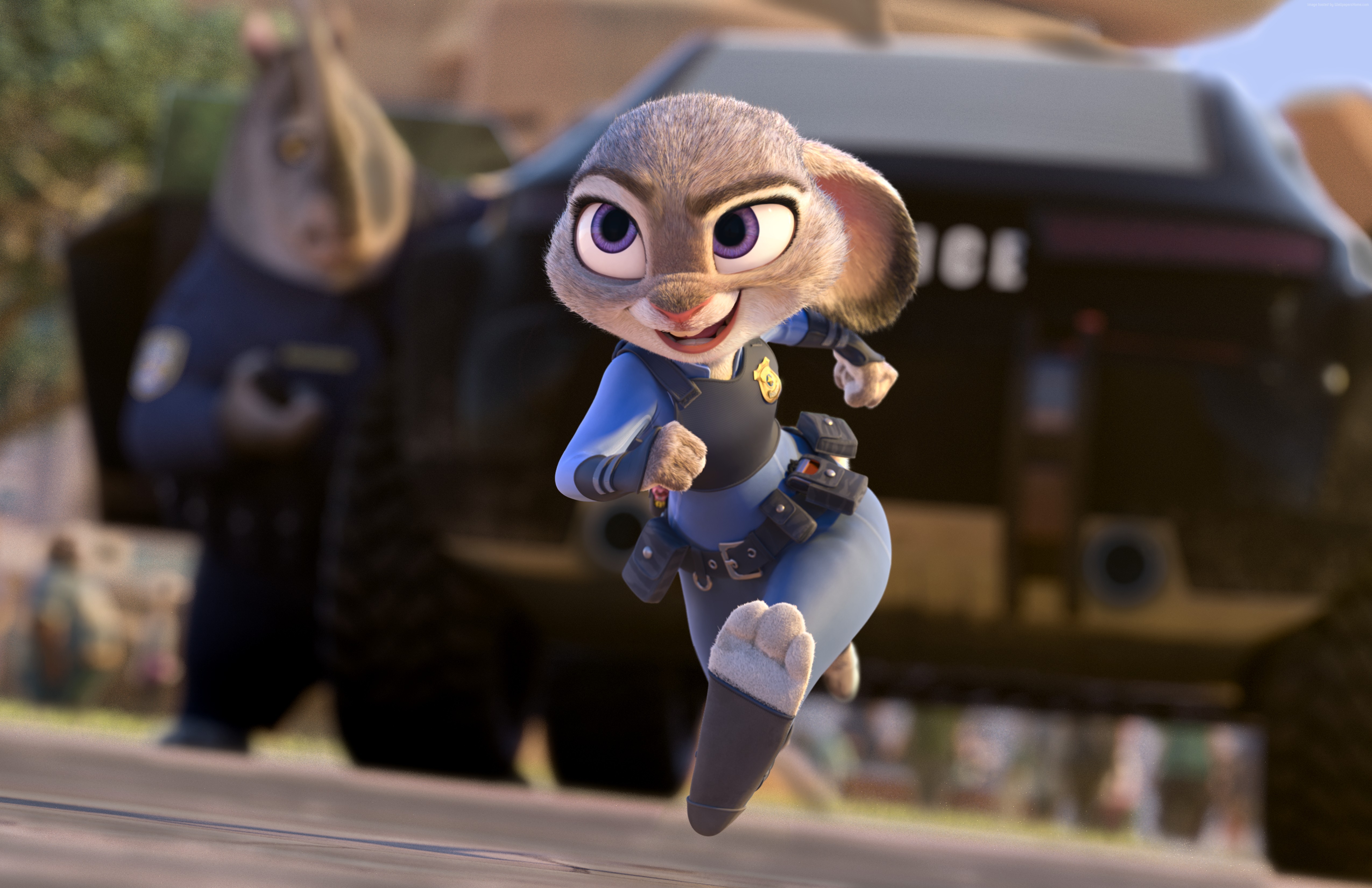Judy Hopps from Zootopia running HD Wallpaper