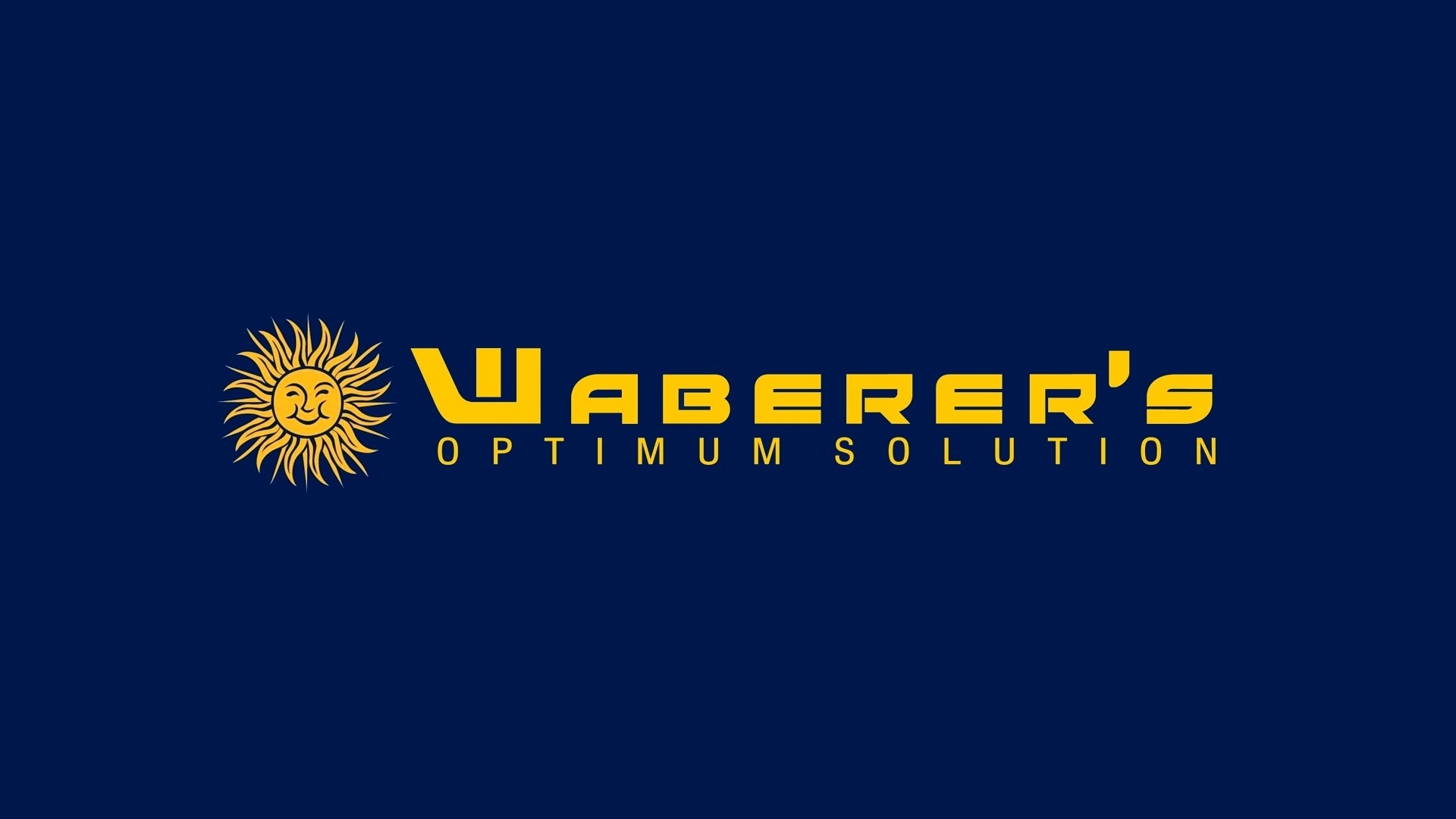 Waber's Optimum Solution logo with sun icon HD Wallpaper