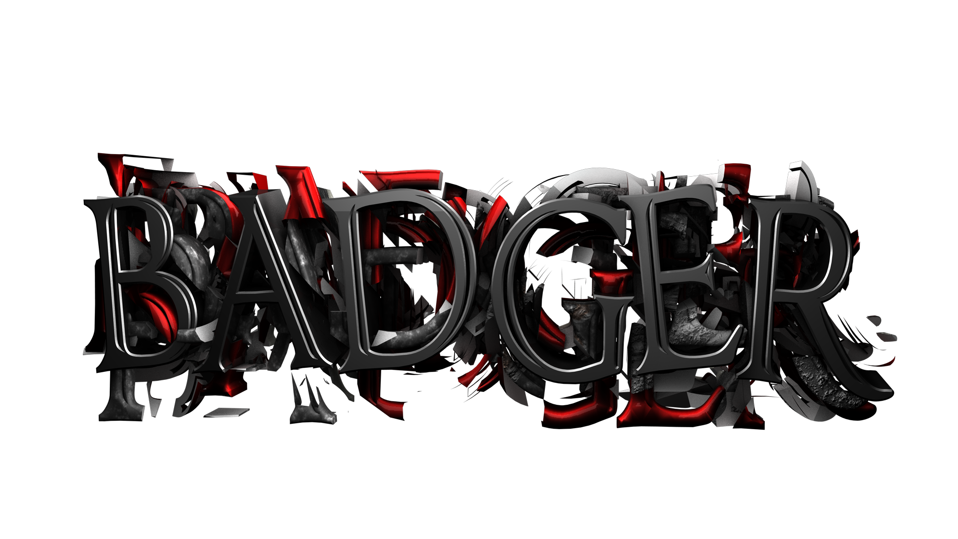 BADGER text with abstract elements HD Wallpaper