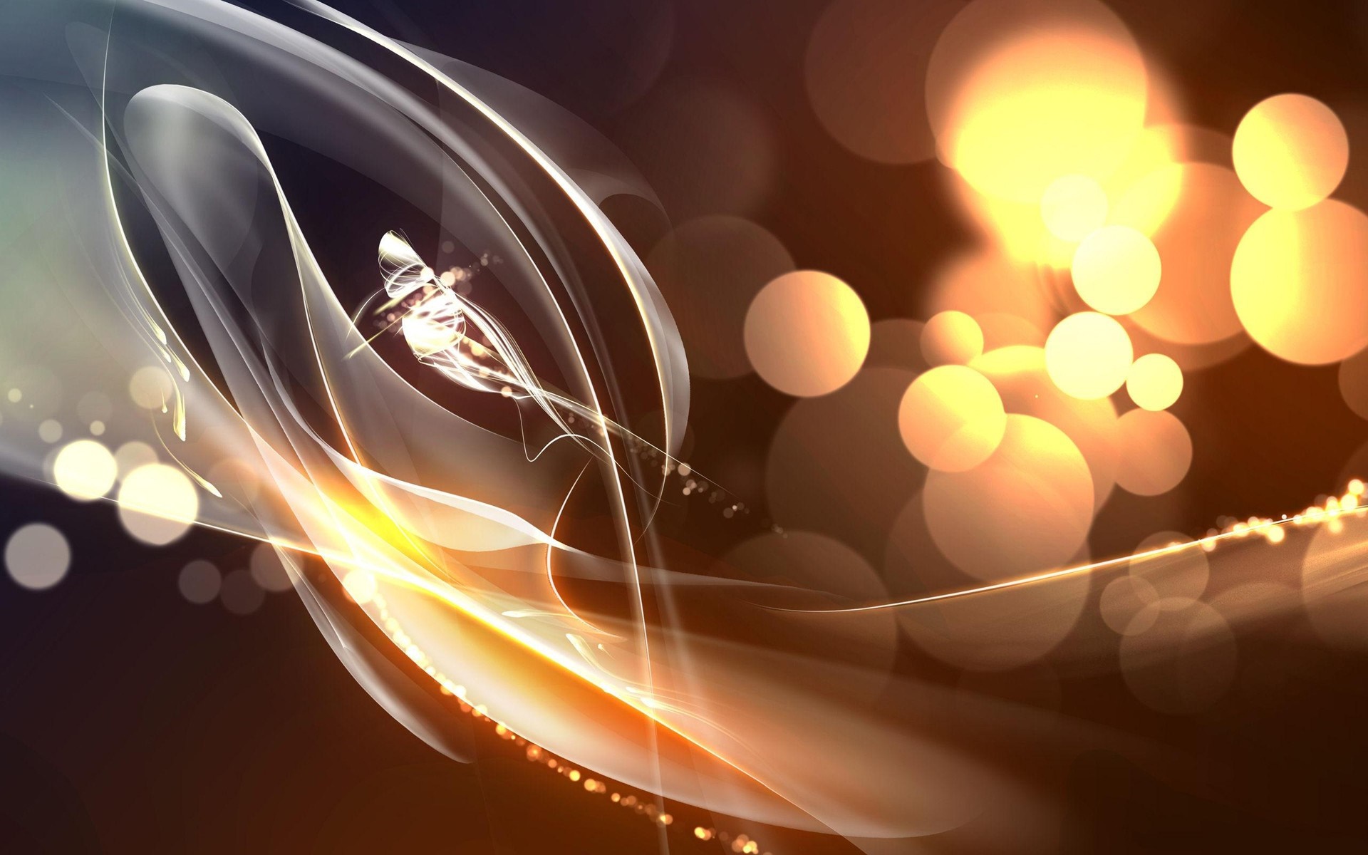 Abstract light shapes and bokeh HD Wallpaper