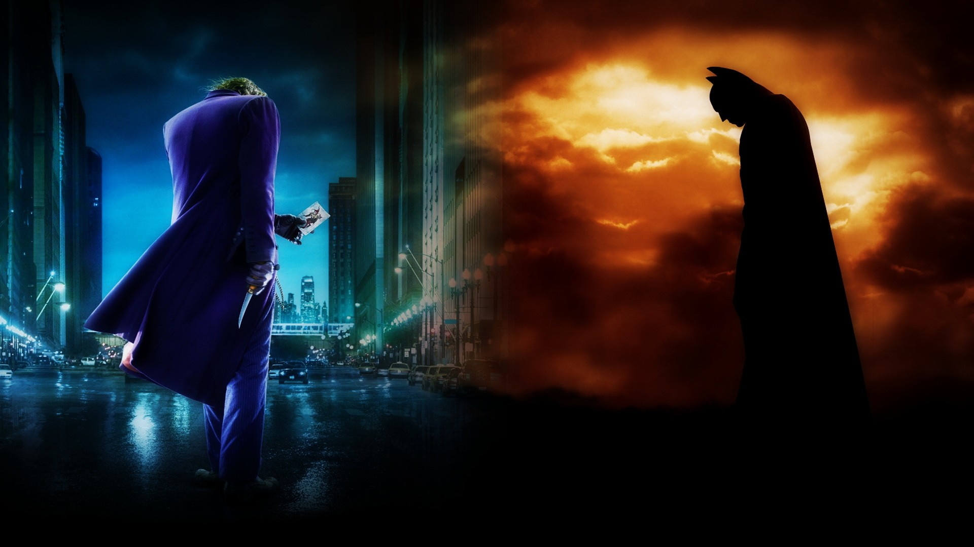 Joker and Batman from The Dark Knight HD Wallpaper