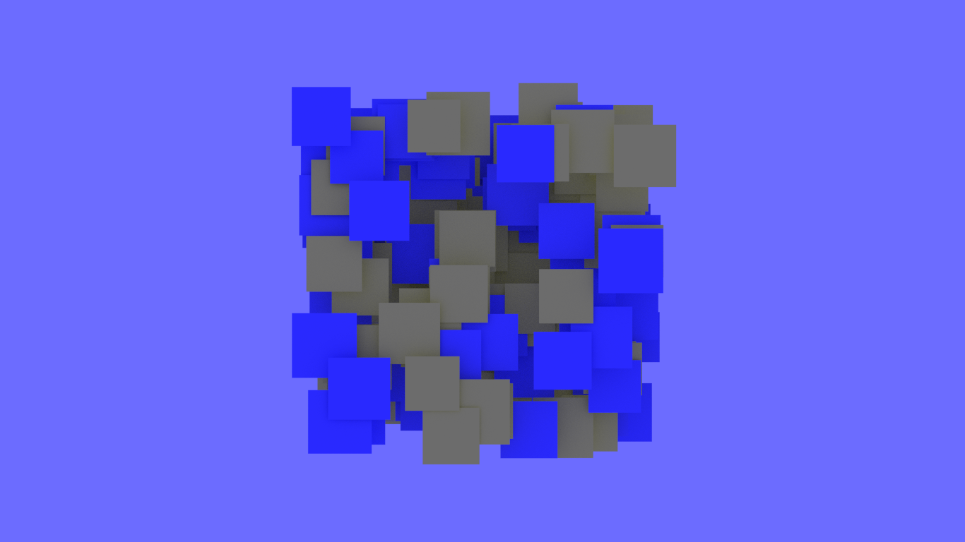 Abstract pattern of blue and grey cubes HD Wallpaper