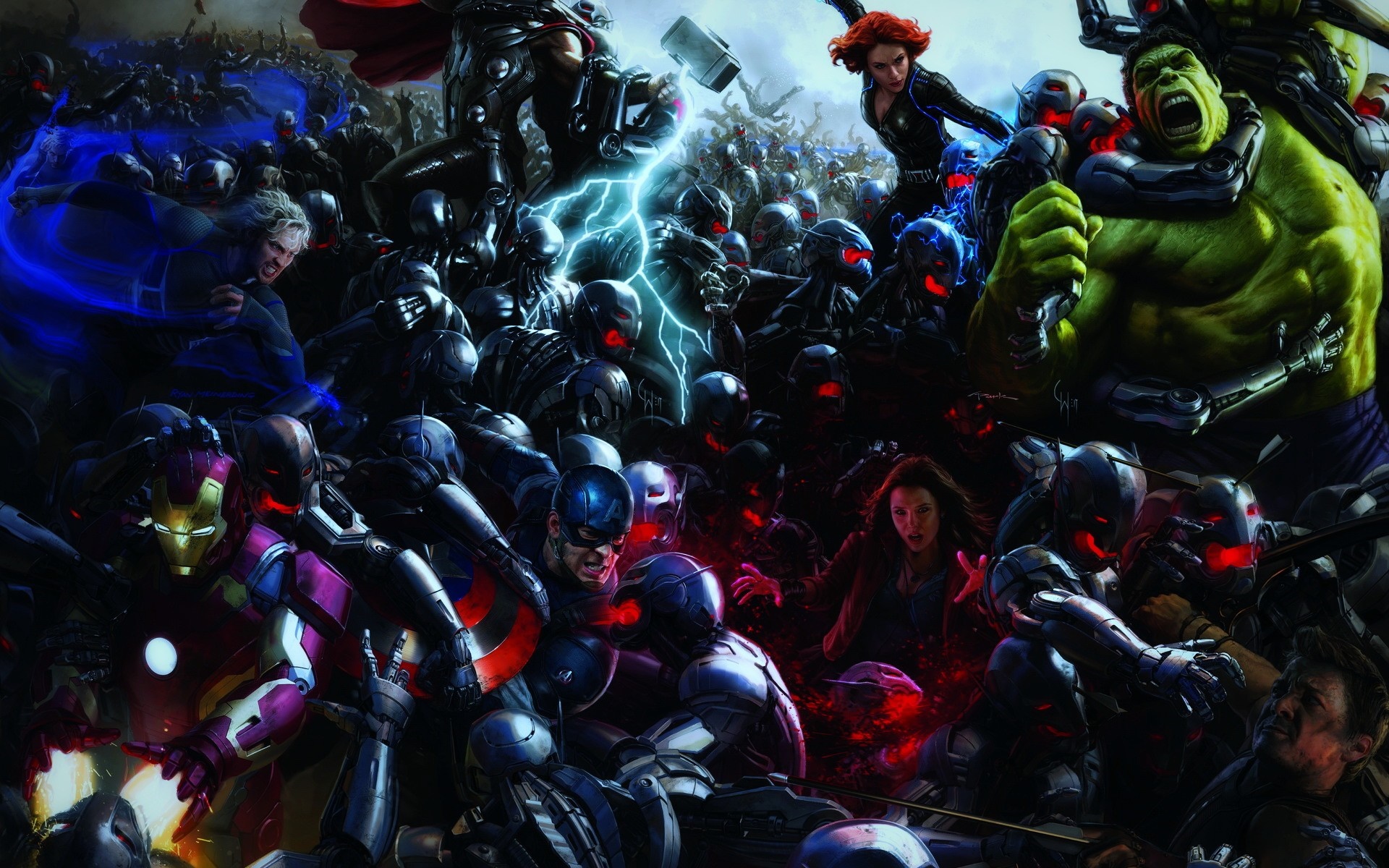 Avengers Age of Ultron battle scene HD Wallpaper