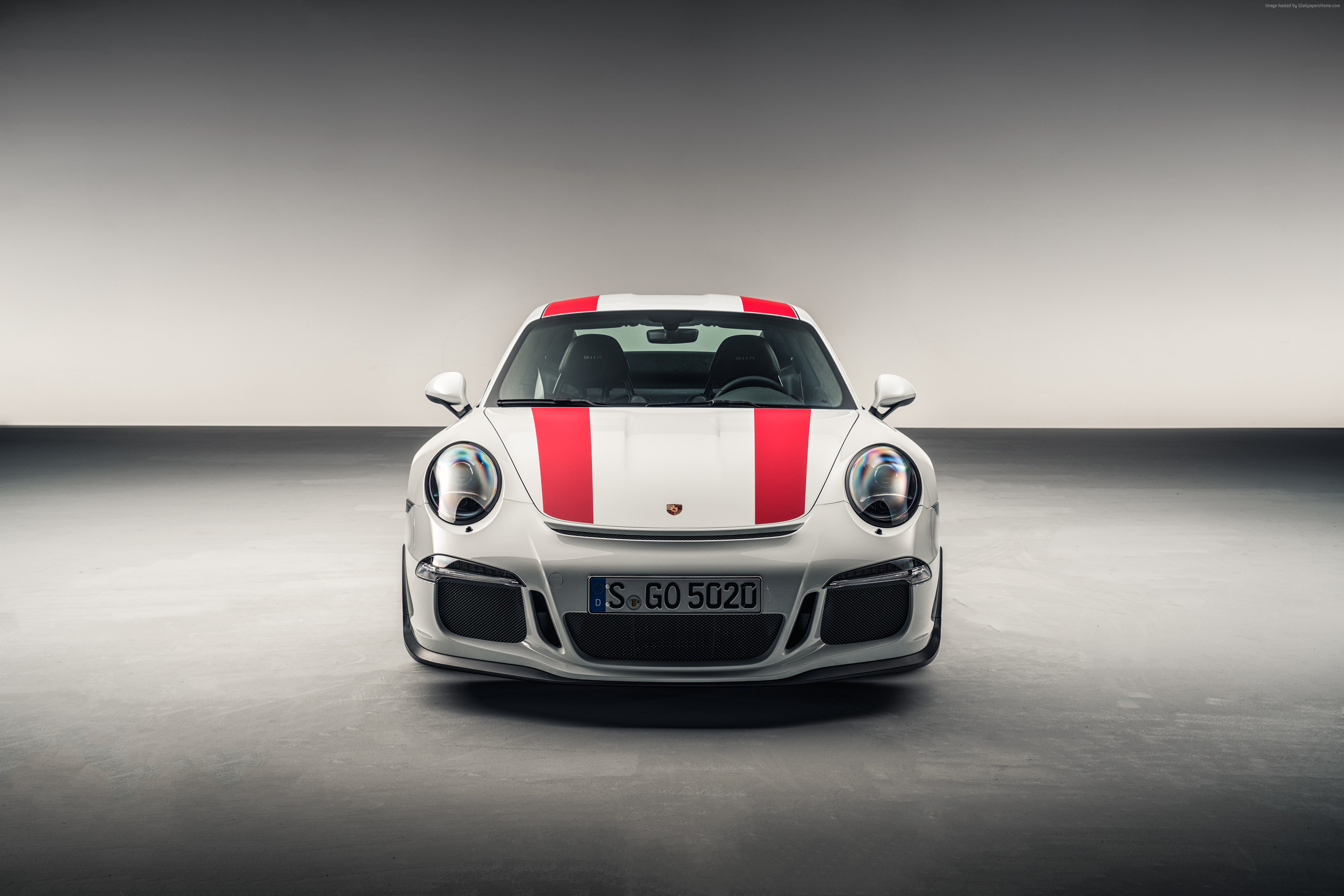 Porsche 911 R (991) with Red Stripes HD Wallpaper