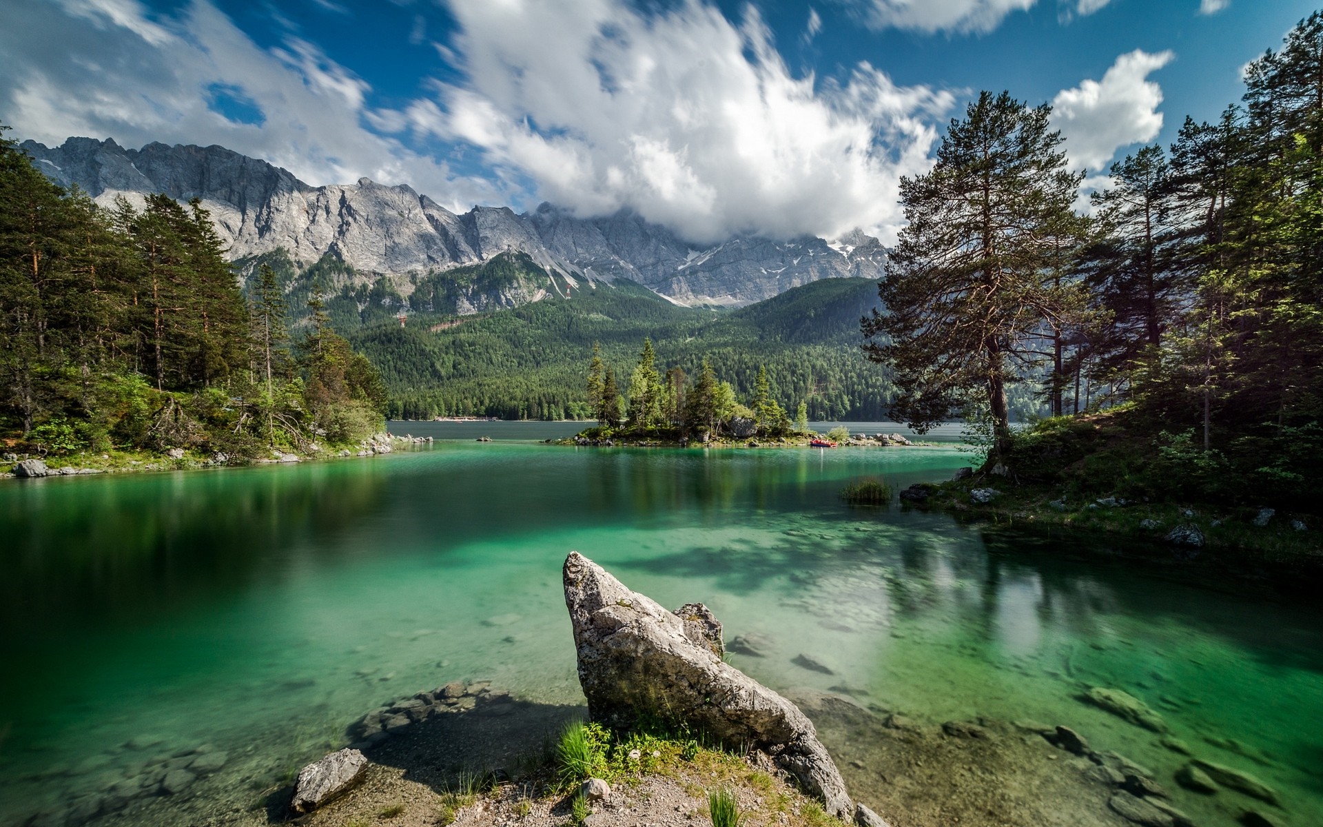 Serene Lake And Mountain Landscape In Germany S Alps Hd Wallpaper 