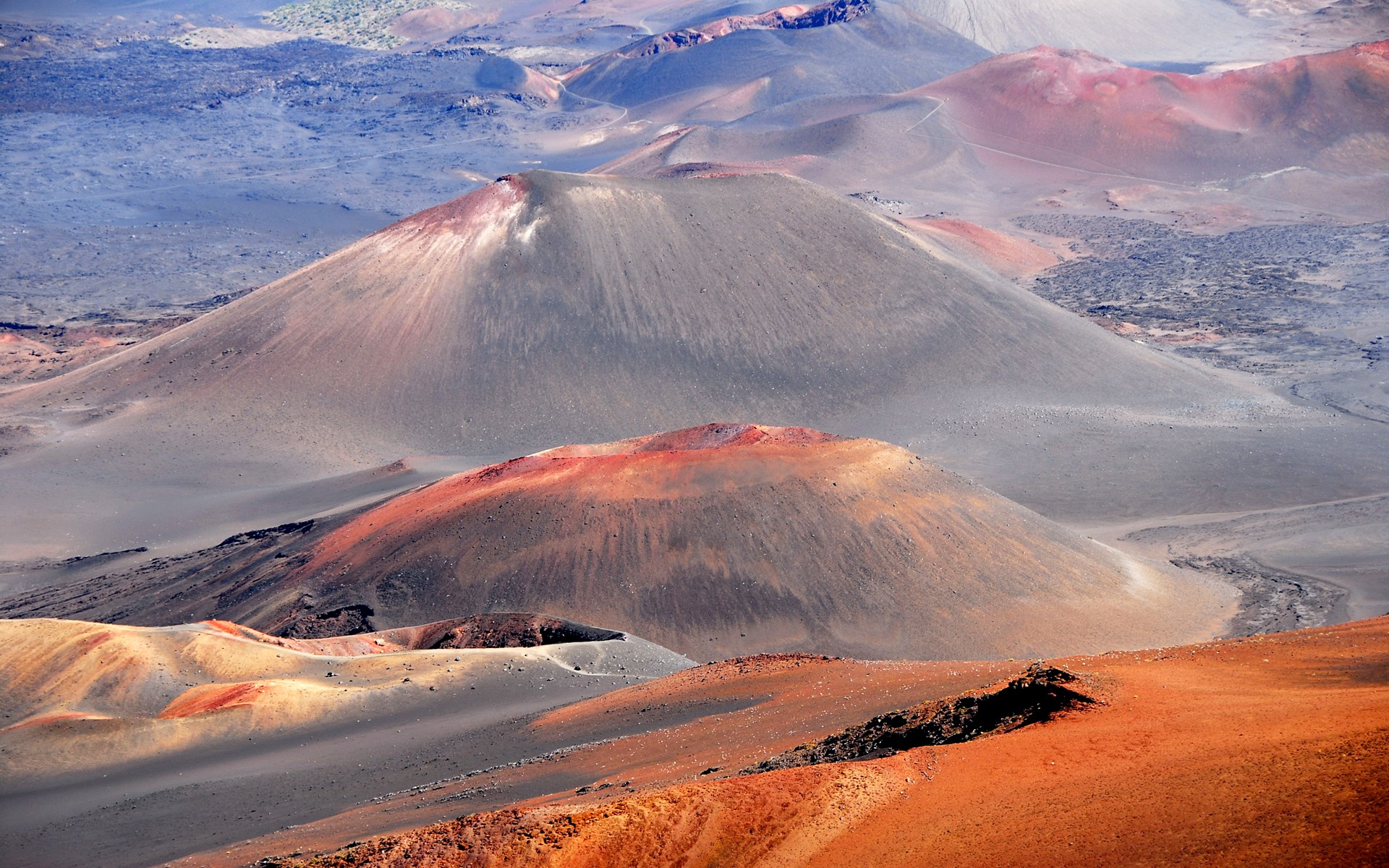 Volcanic Craters Landscape HD Wallpaper