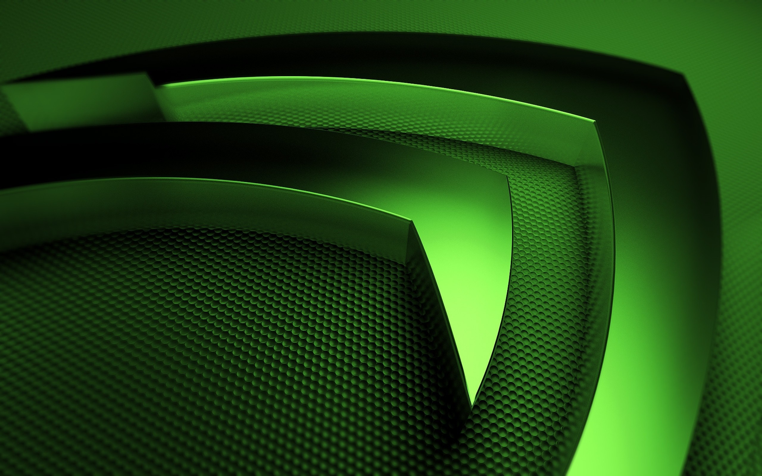 Nvidia logo abstract green metallic design HD Wallpaper