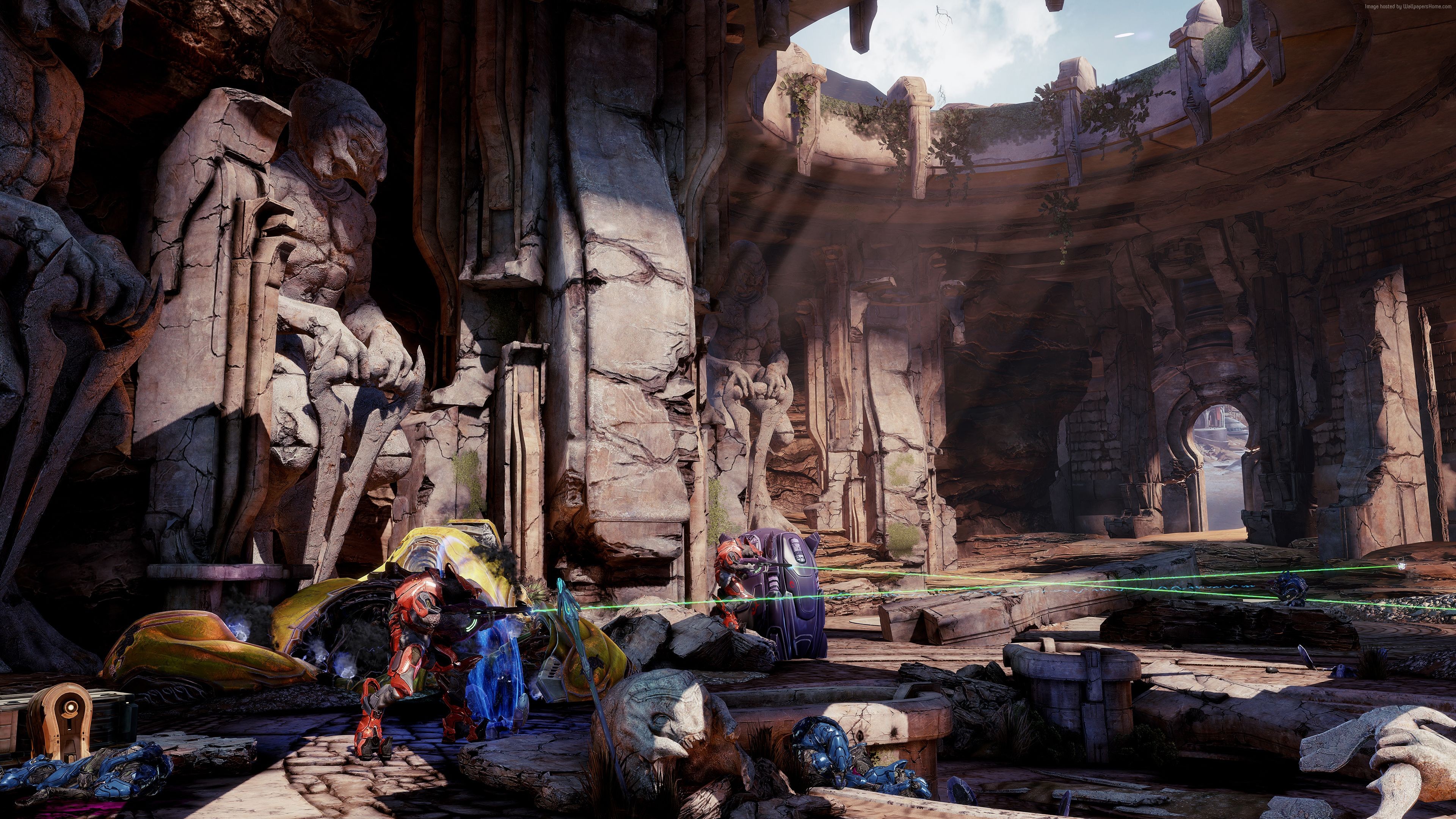 Killer Instinct 3 fighting game characters in ancient ruins HD Wallpaper