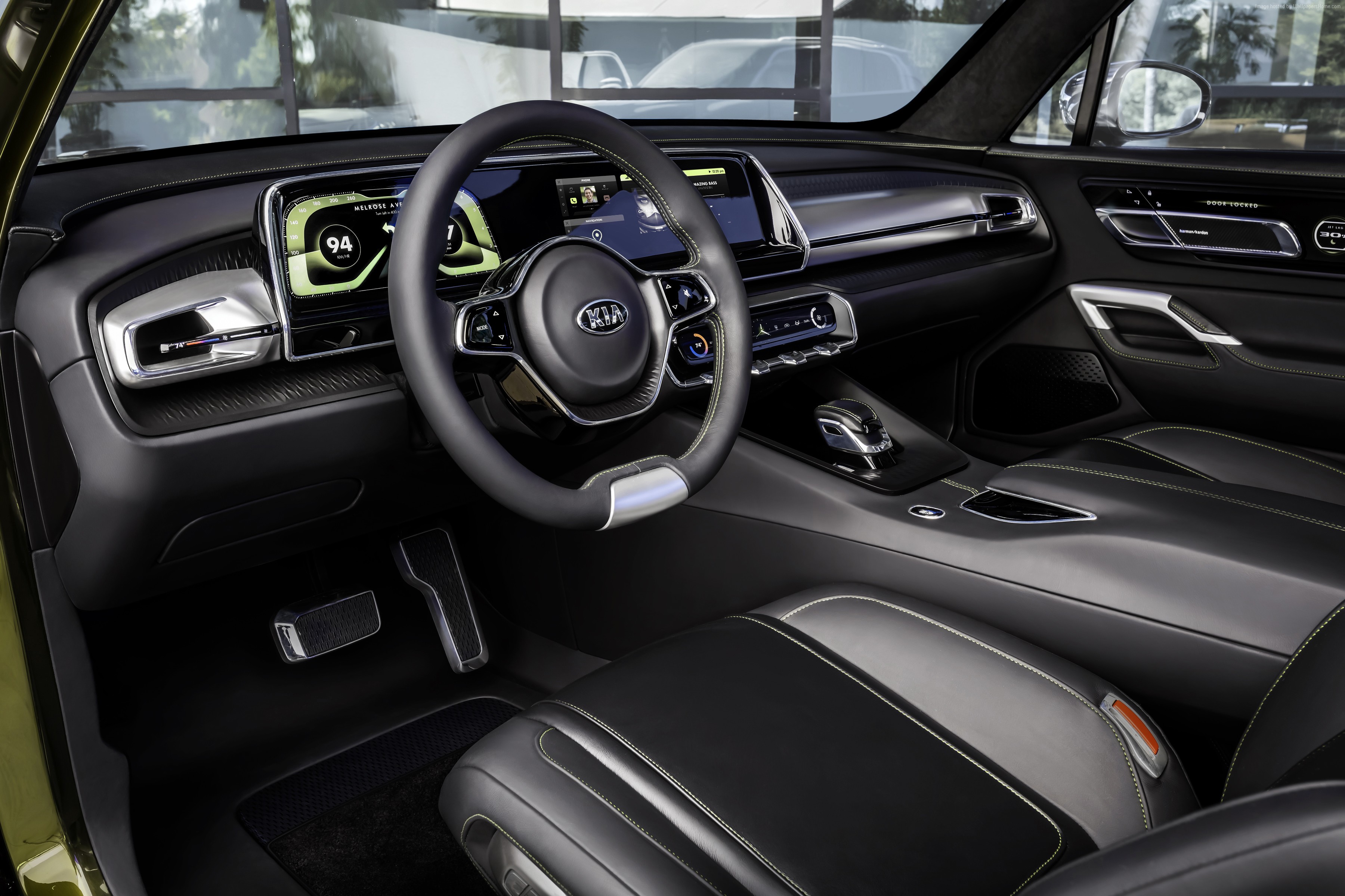 Kia Telluride Interior at NAIAS 2016 HD Wallpaper