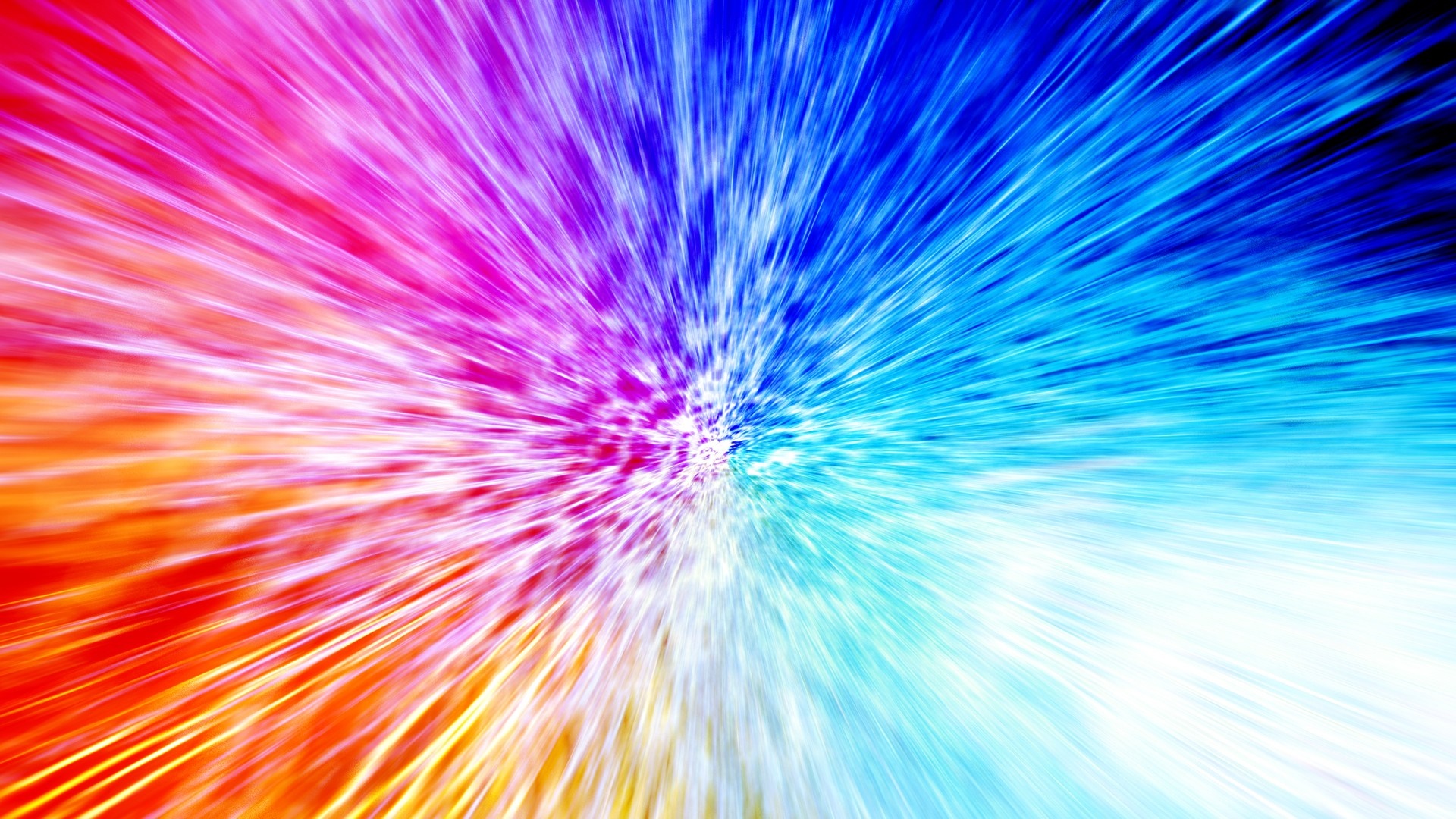 Abstract colorful light streaks exploding outwards HD Wallpaper
