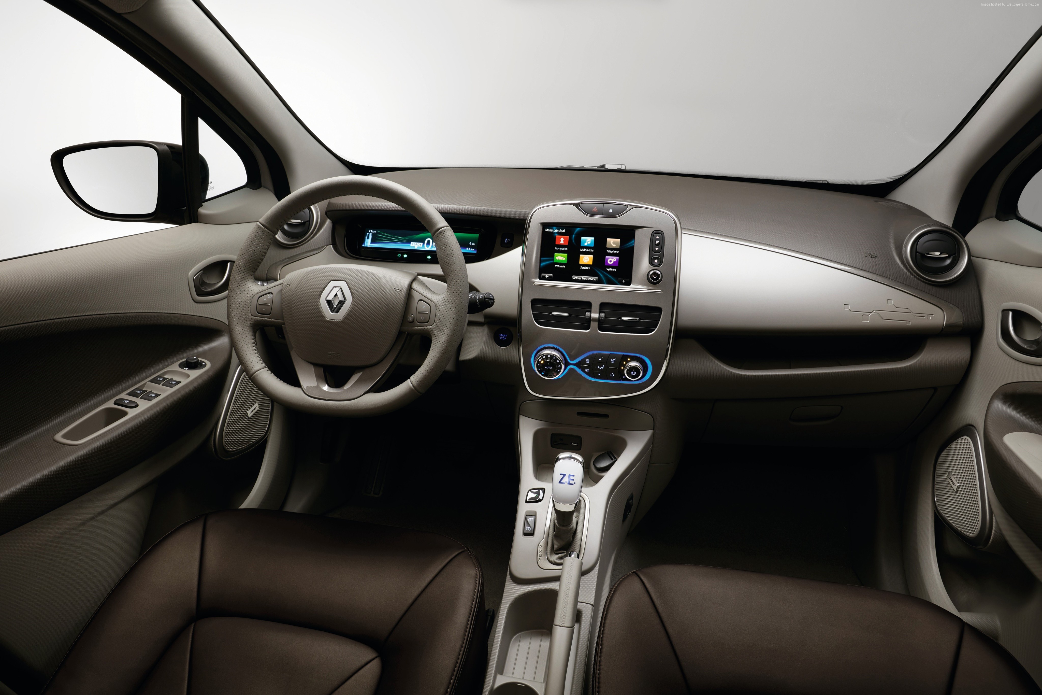 Renault Zoe Z.E. interior dashboard HD Wallpaper
