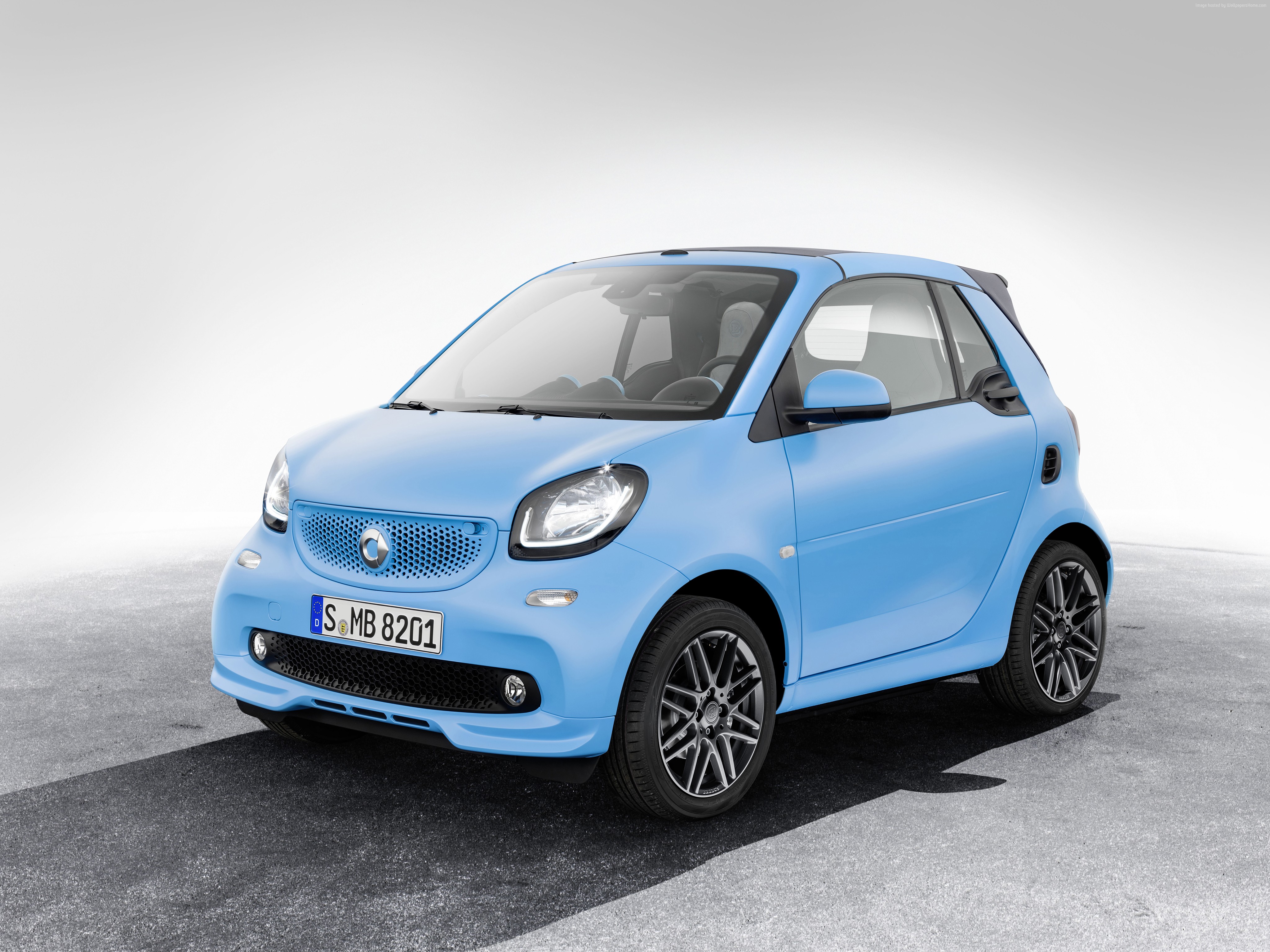 Blue Smart Fortwo Cabrio BRABUS edition HD Wallpaper