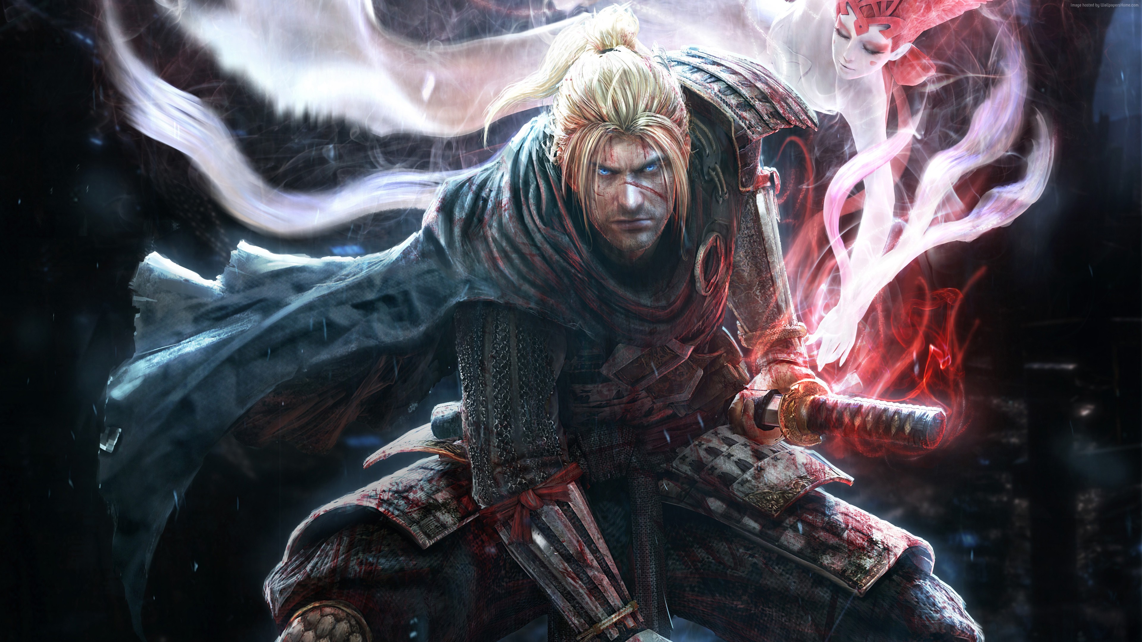 William Adams from Ni-Oh with a spirit HD Wallpaper