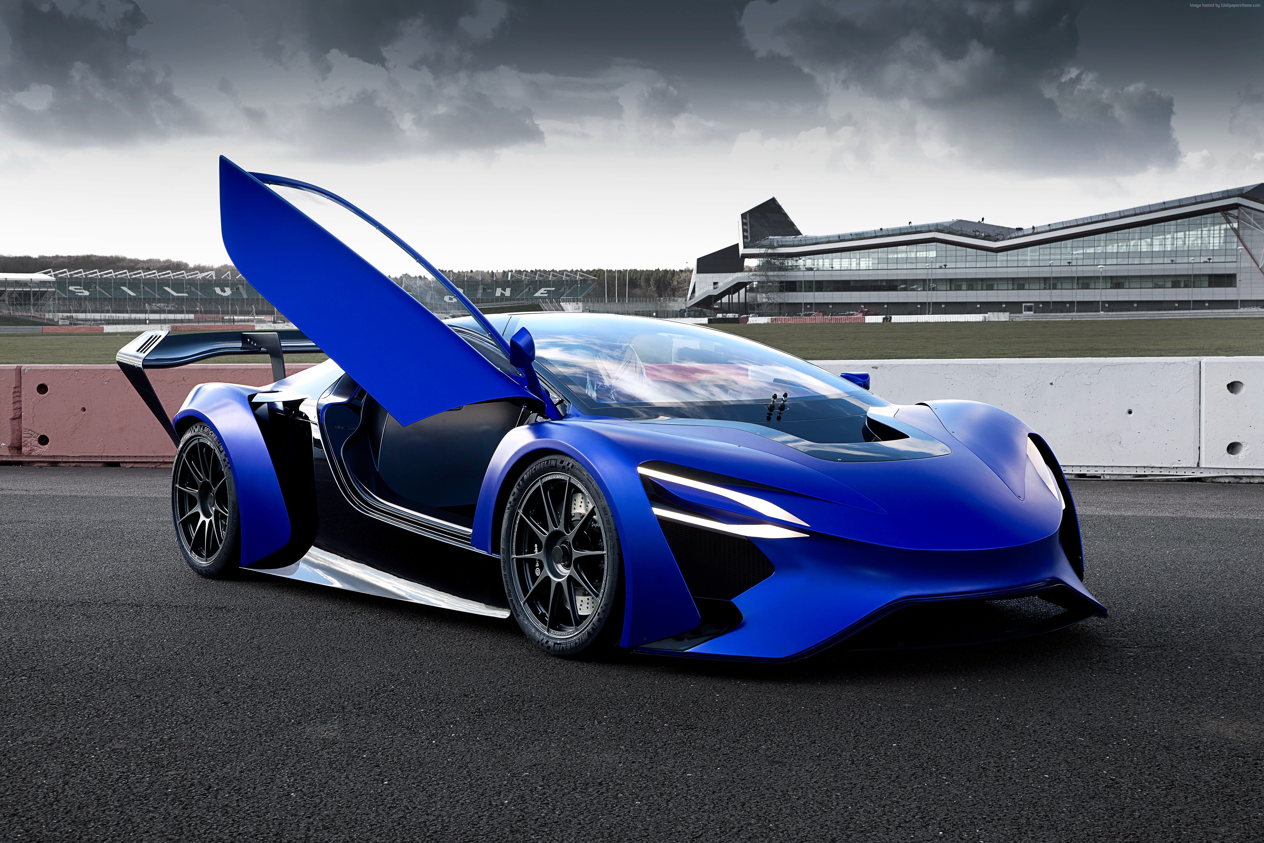 Techrules AT96 TREV supercar with doors open HD Wallpaper