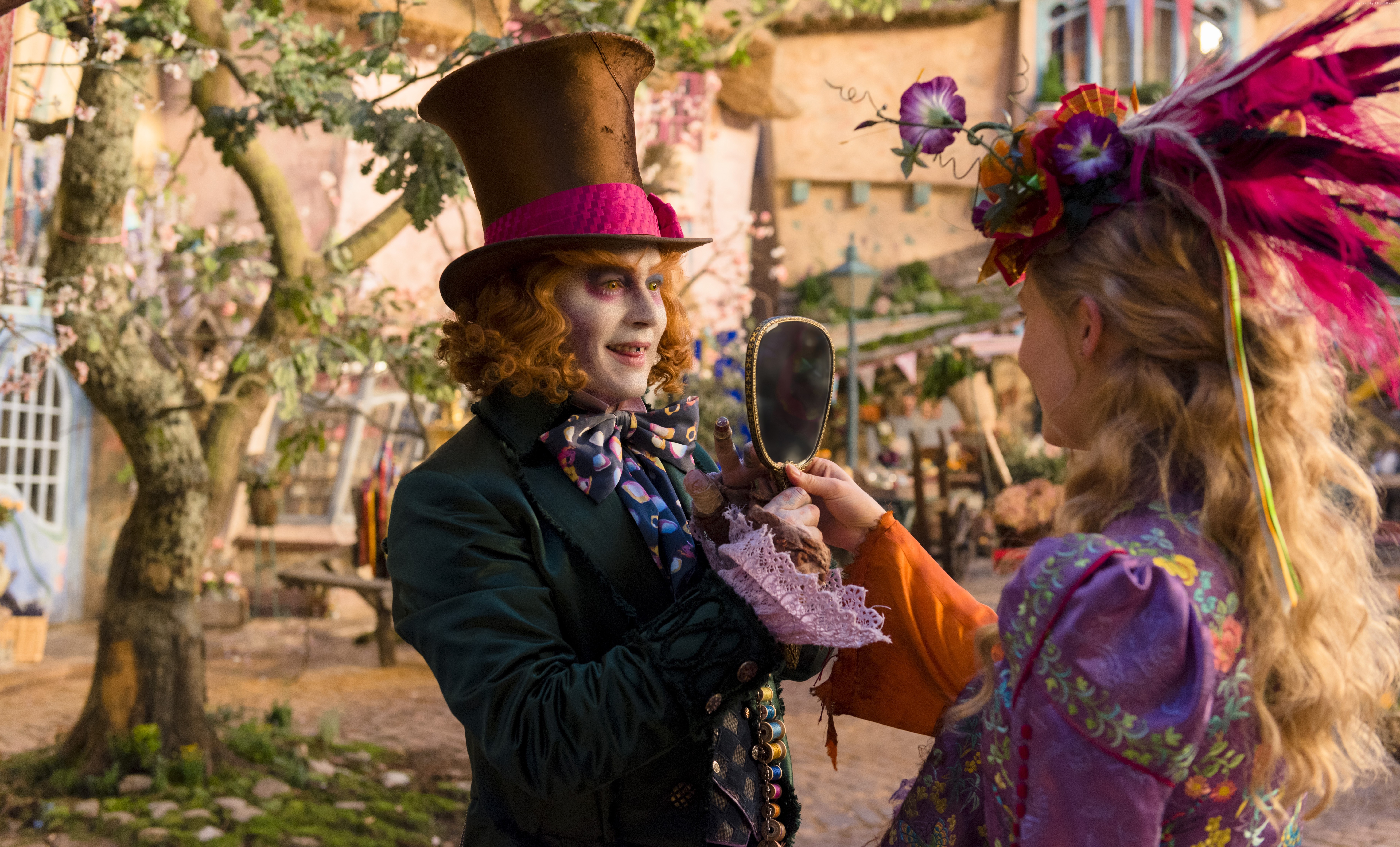 Mad Hatter and Alice from Alice Through the Looking Glass HD Wallpaper