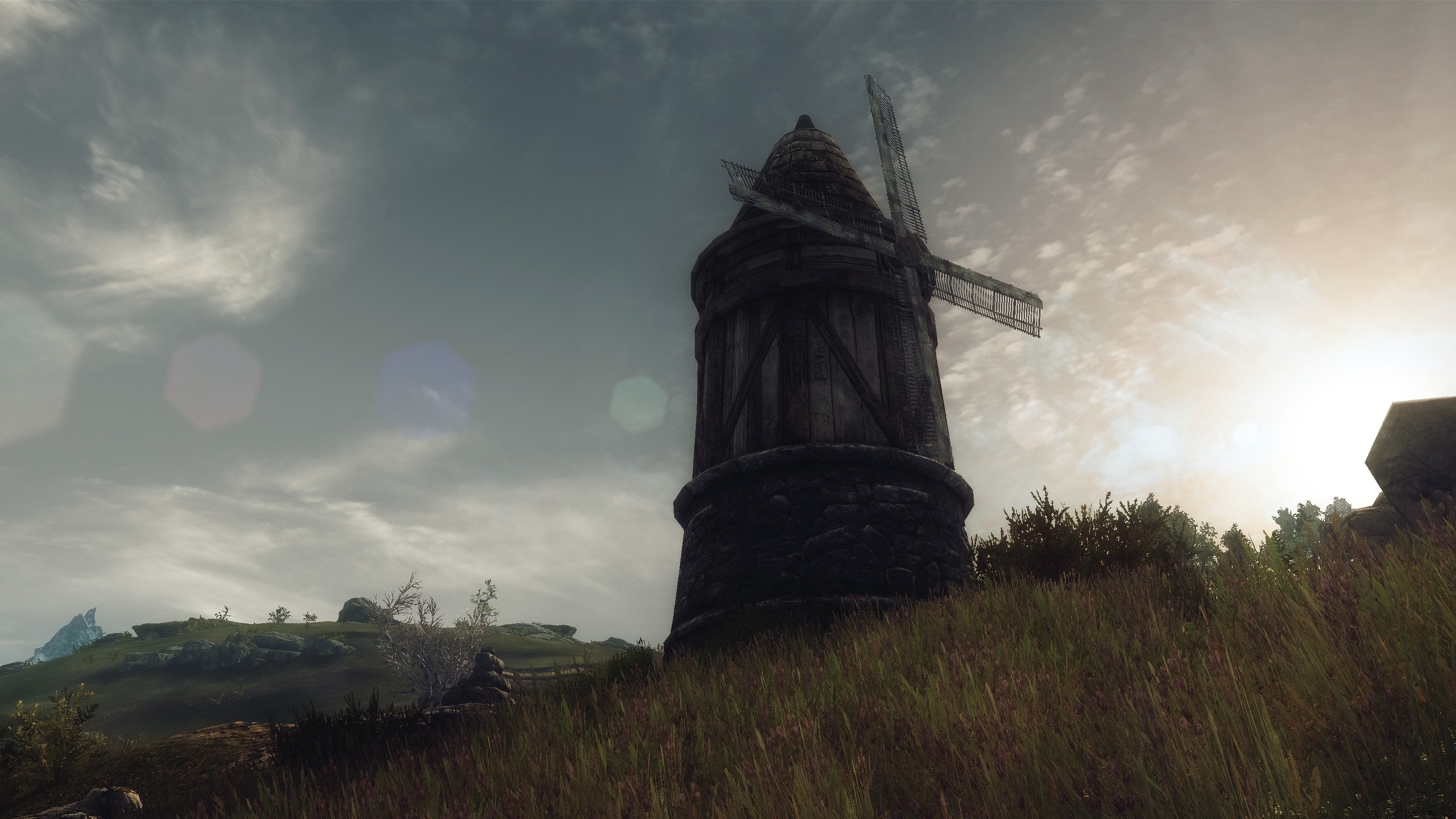 Windmill in The Elder Scrolls V Skyrim HD Wallpaper