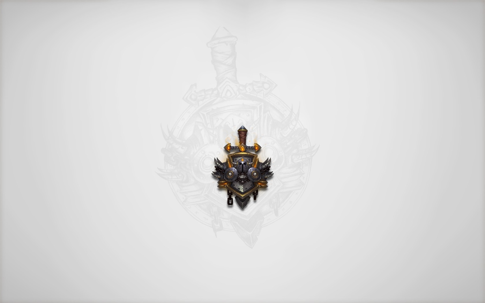 World of Warcraft emblem with sword and shield HD Wallpaper