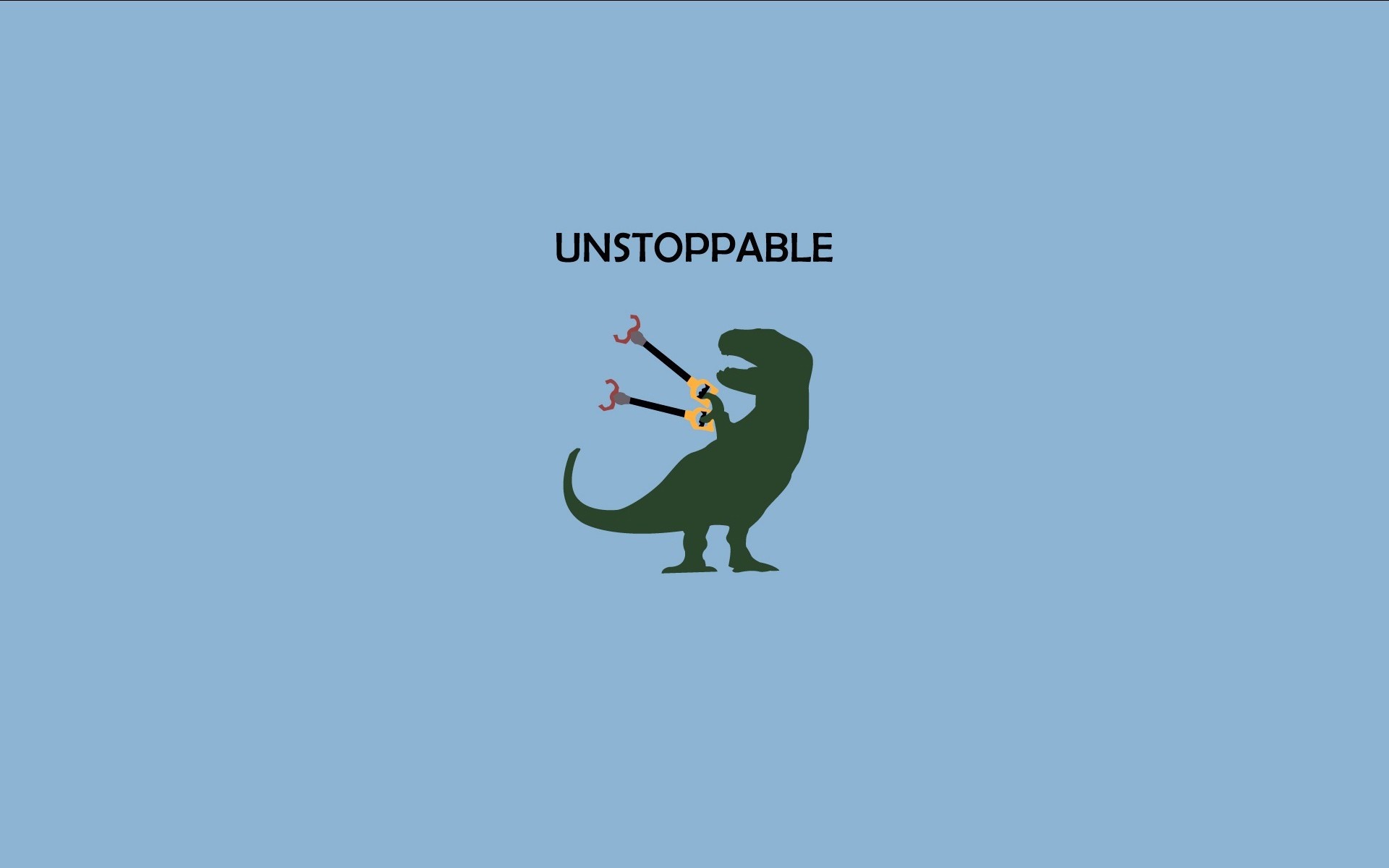 Tyrannosaurus Rex with robotic arms HD Wallpaper