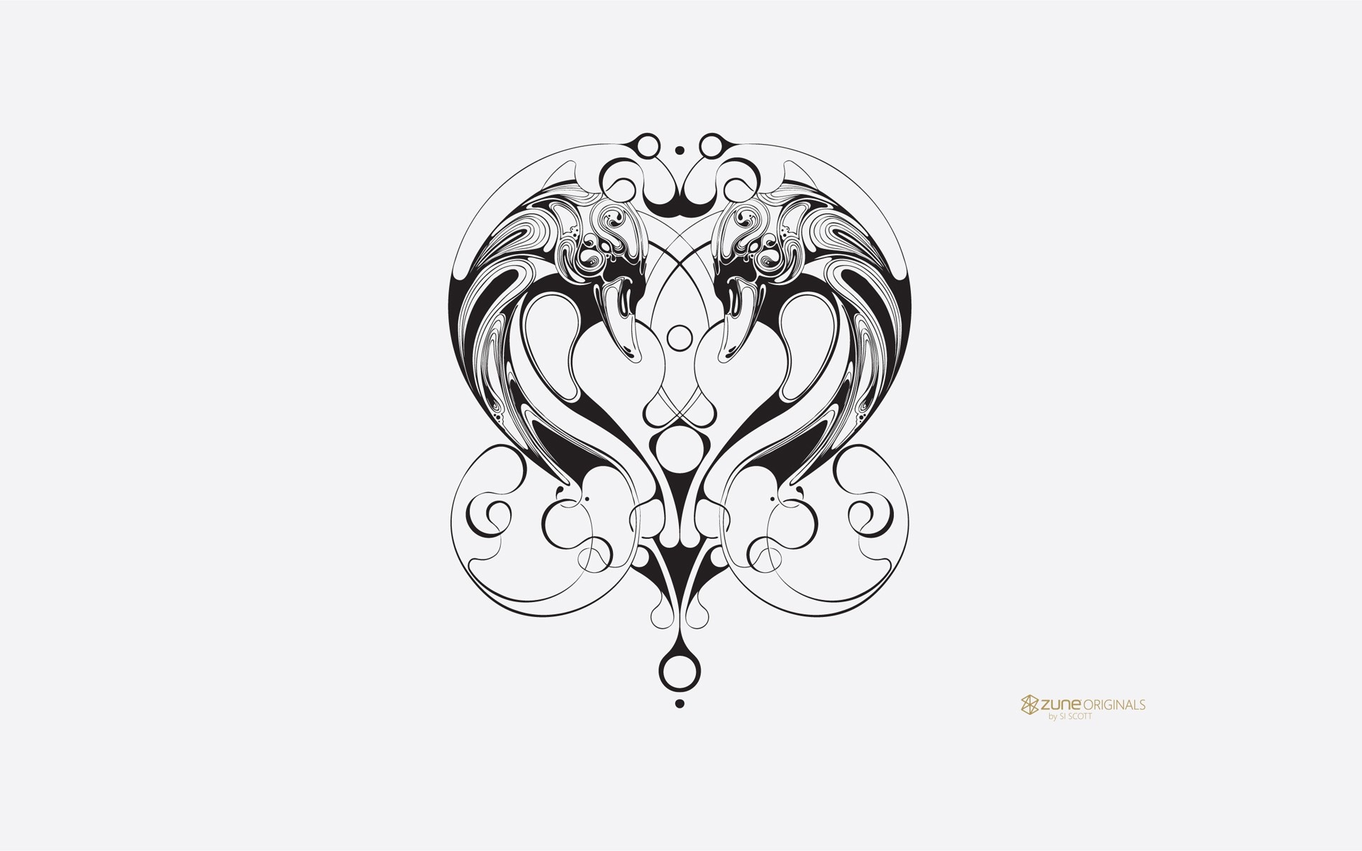 Zune Originals logo with abstract art HD Wallpaper