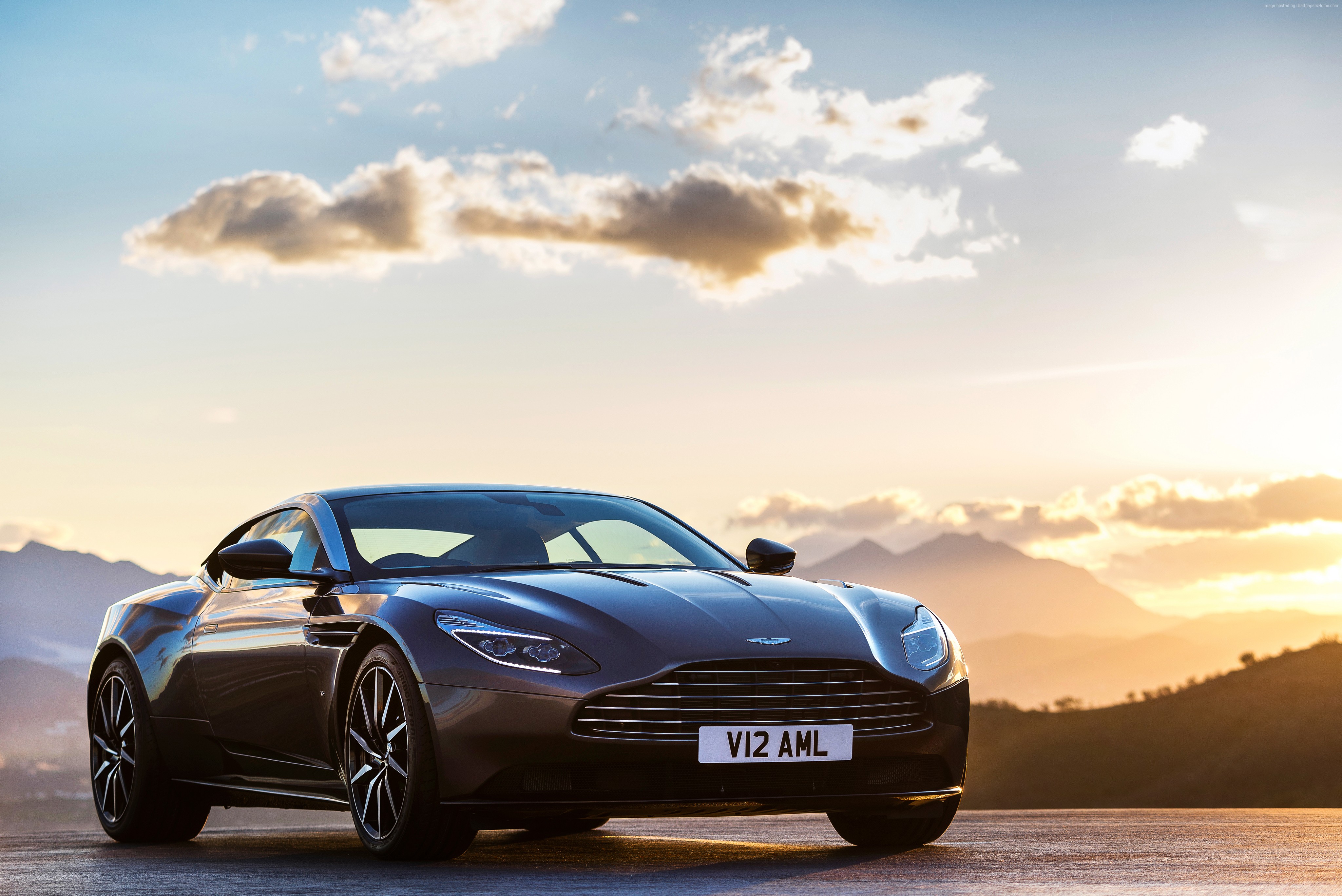Aston Martin DB11 V12 AML with Mountains at Sunset HD Wallpaper