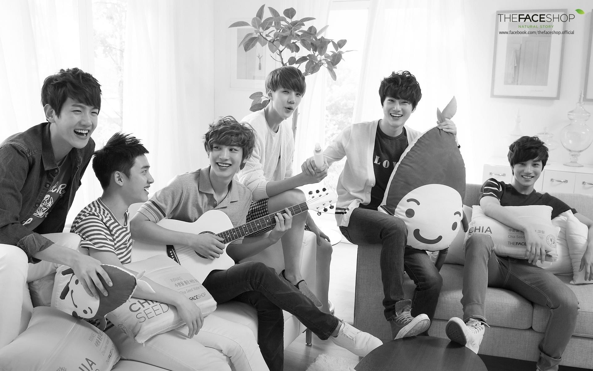 The Face Shop Monochrome Photo of EXO HD Wallpaper
