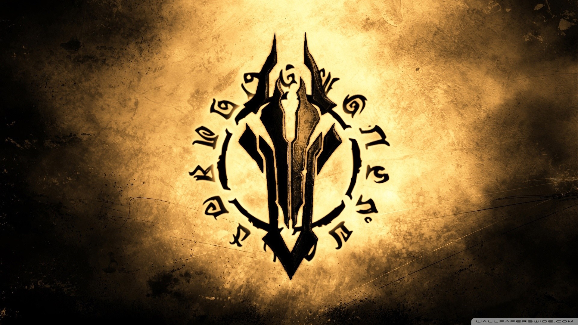 Darksiders symbol on grunge background HD Wallpaper