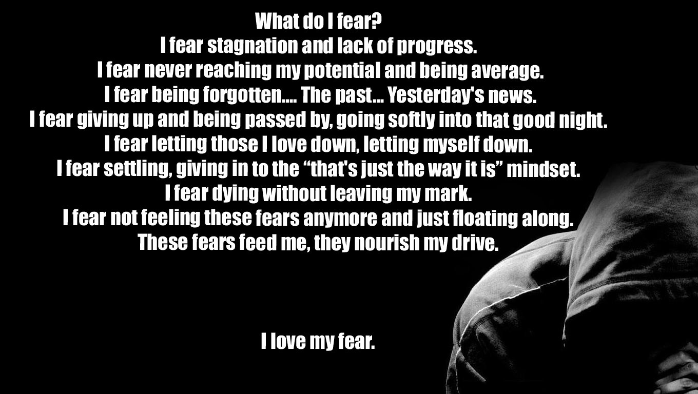 Motivational Text About Fear HD Wallpaper