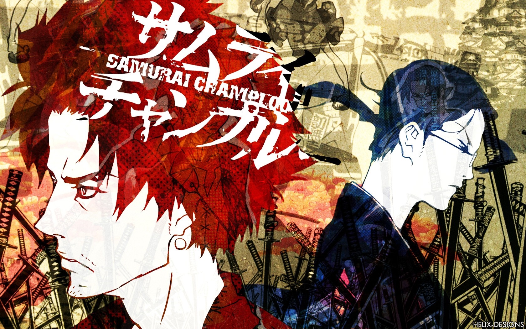 Samurai Champloo Poster featuring Mugen and Jin HD Wallpaper
