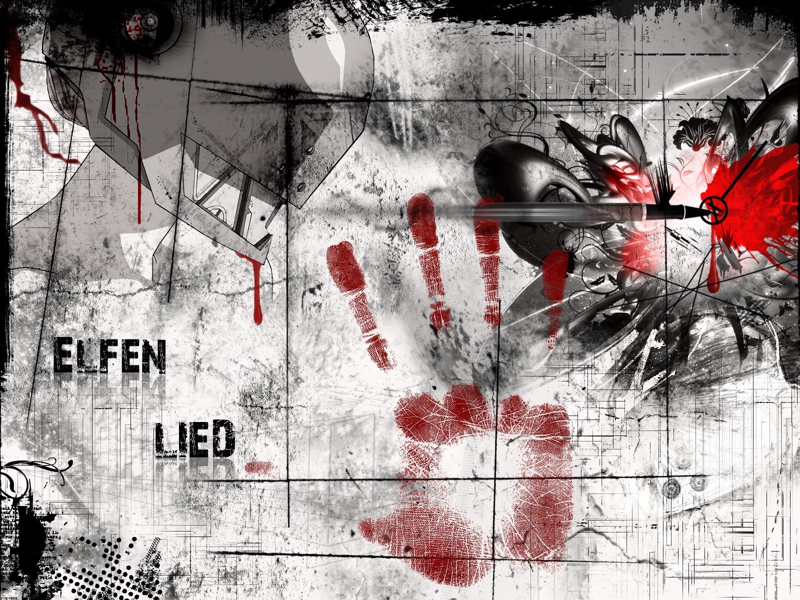 Elfen Lied Anime Poster HD Wallpaper