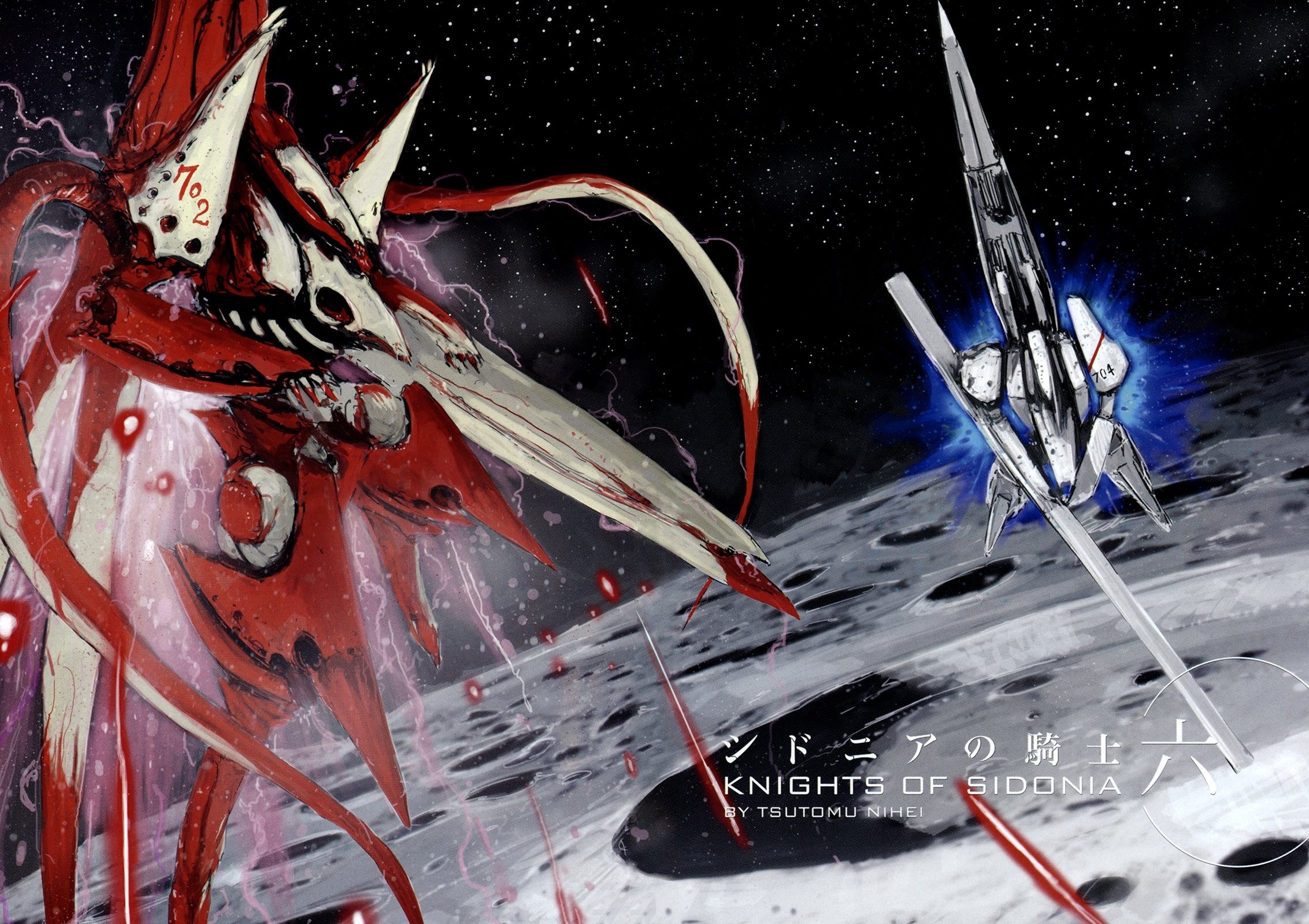 Knights of Sidonia Mecha Battle in Space HD Wallpaper