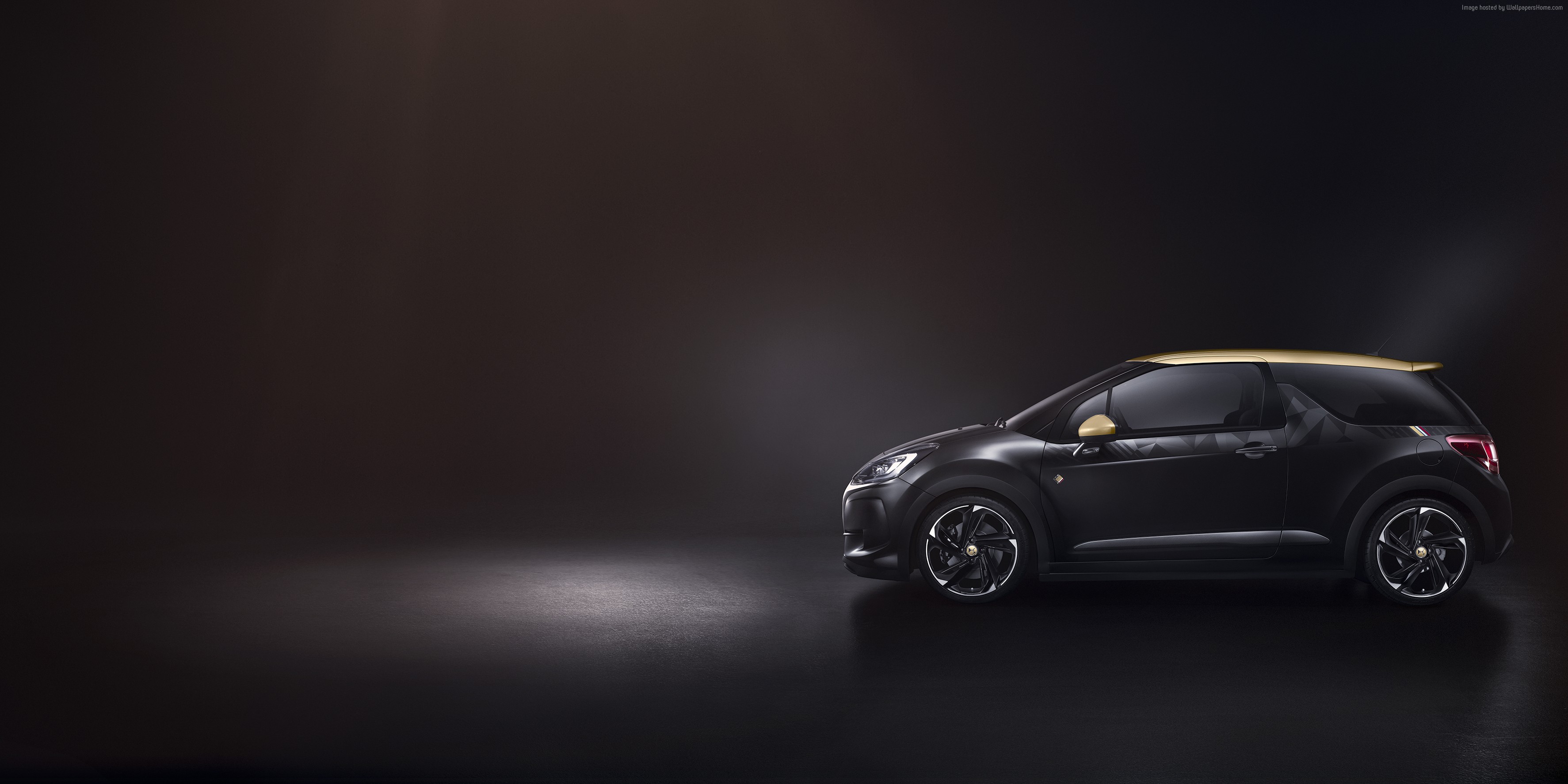 Black DS 3 Performance car at Geneva Auto Show 2016 HD Wallpaper
