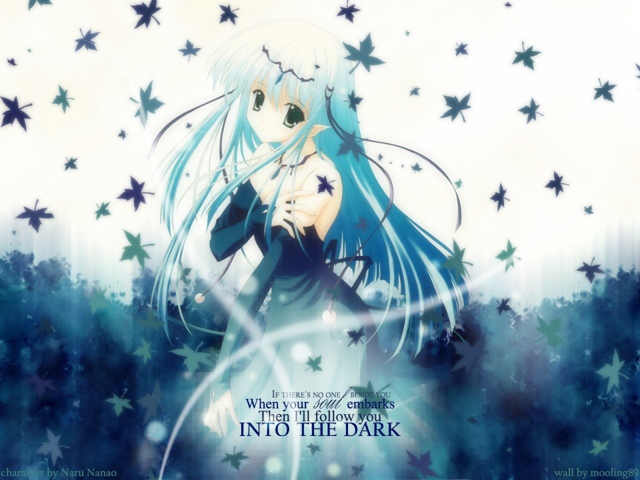 Anime girl in a graveyard with reaching hands HD Wallpaper