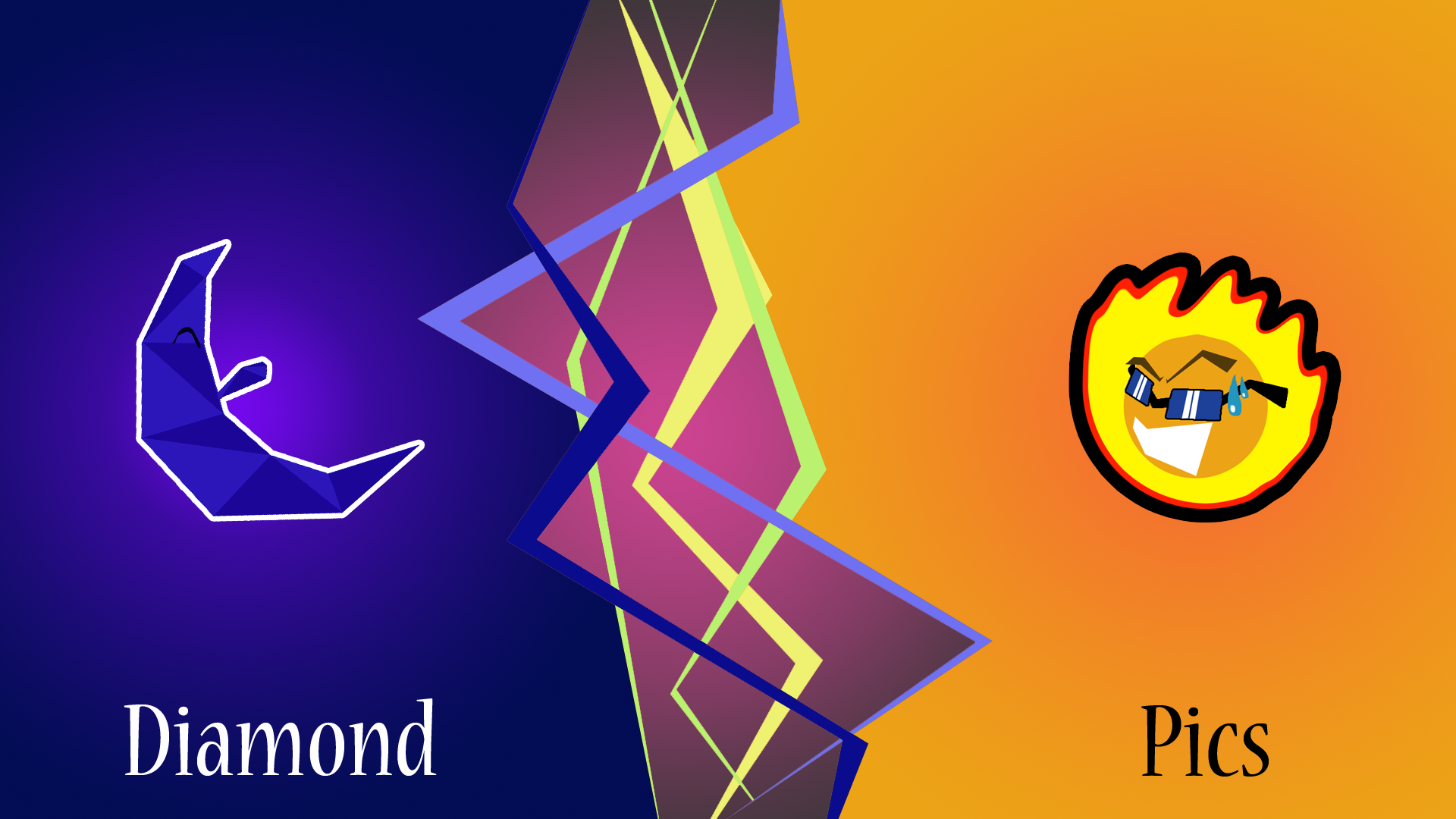 Diamond vs Pics illustration HD Wallpaper