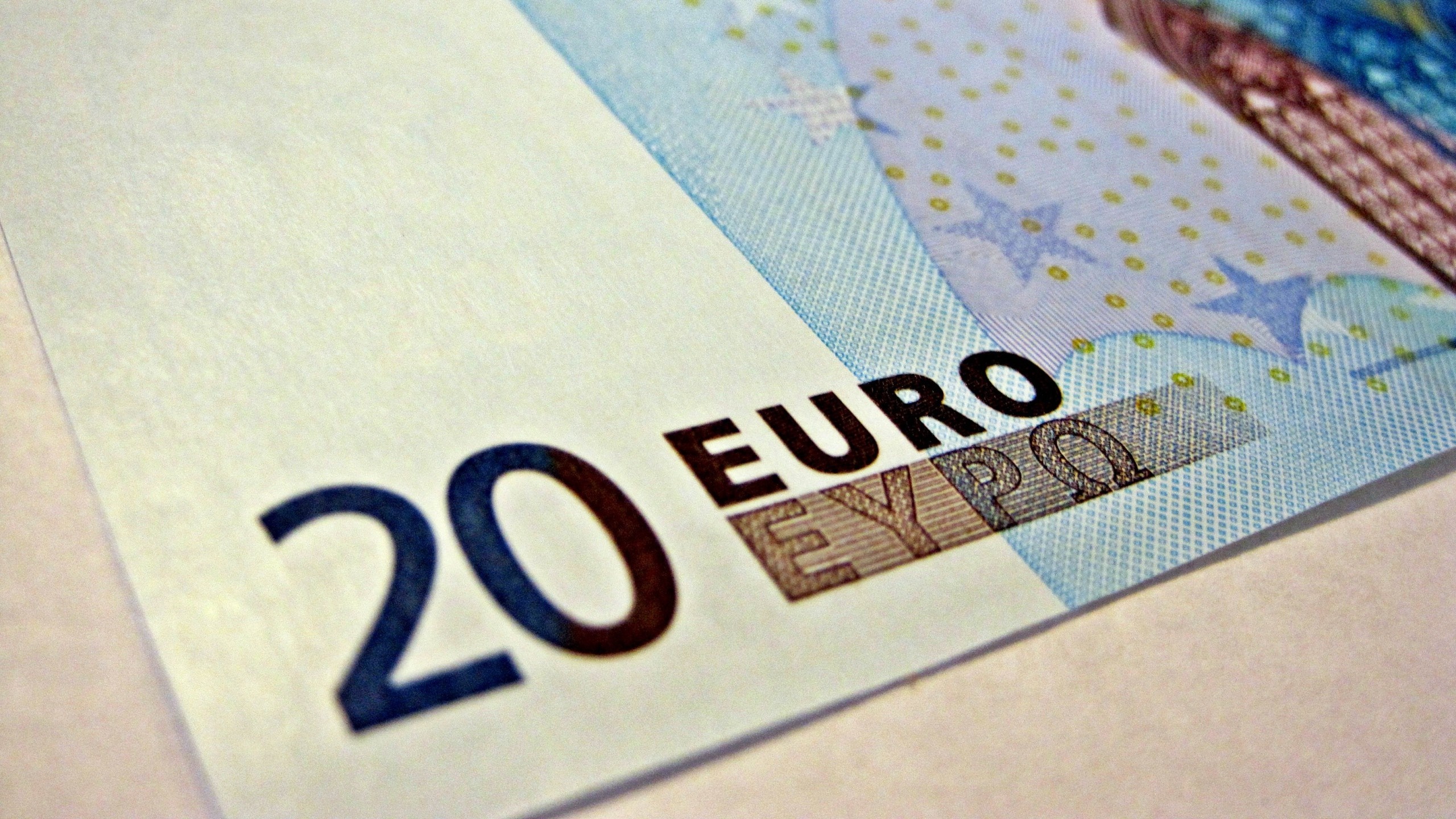 20 Euro banknote detail HD Wallpaper