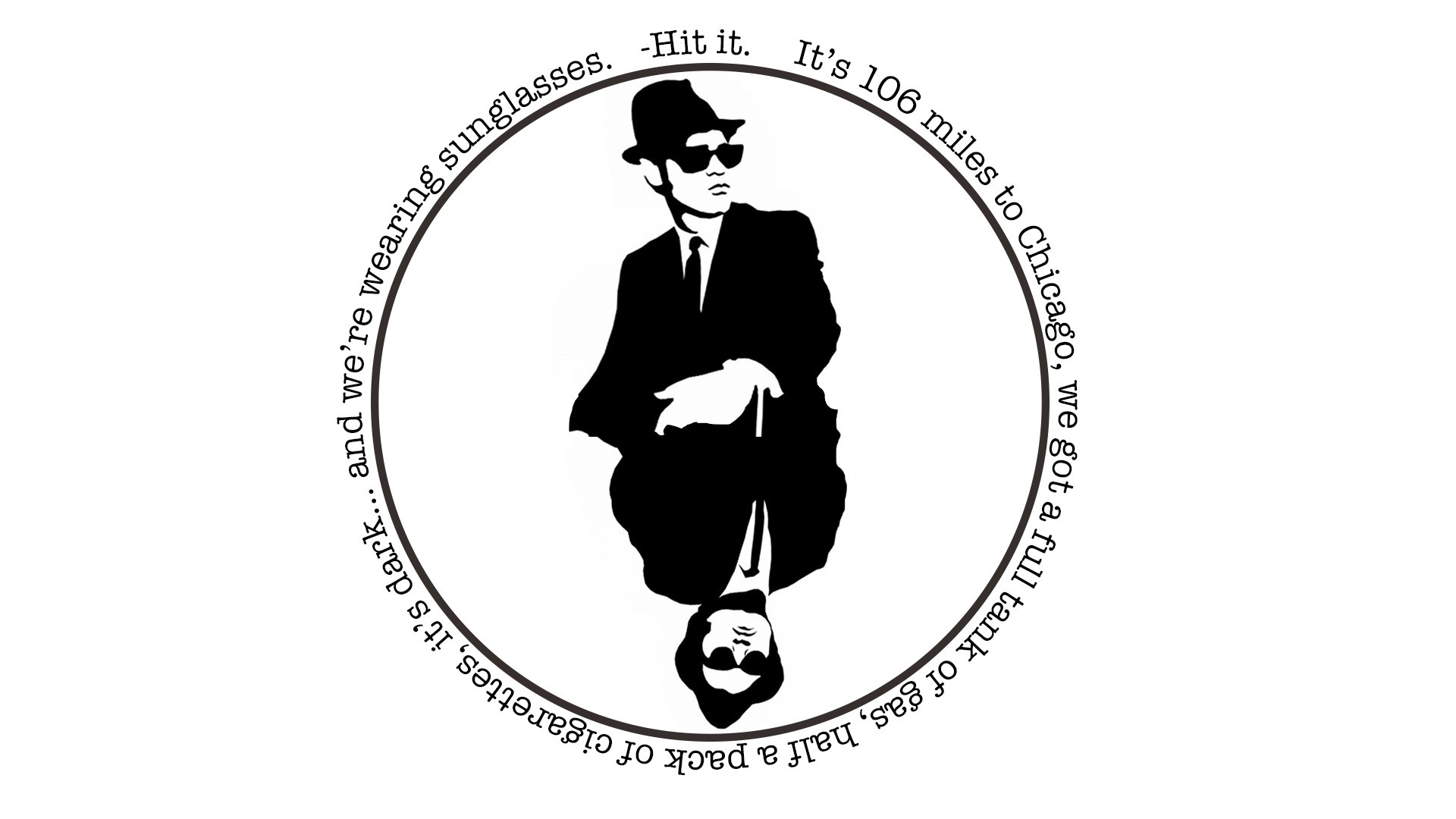 Blues Brothers quote illustration HD Wallpaper