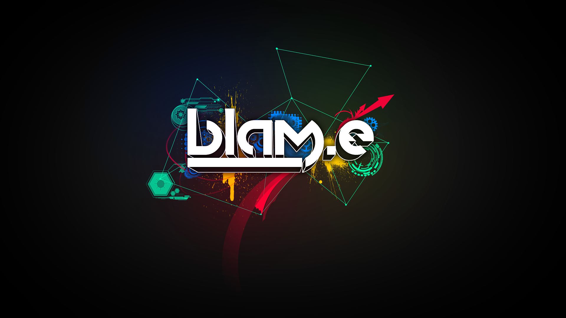 Blame! logo with abstract geometric elements HD Wallpaper