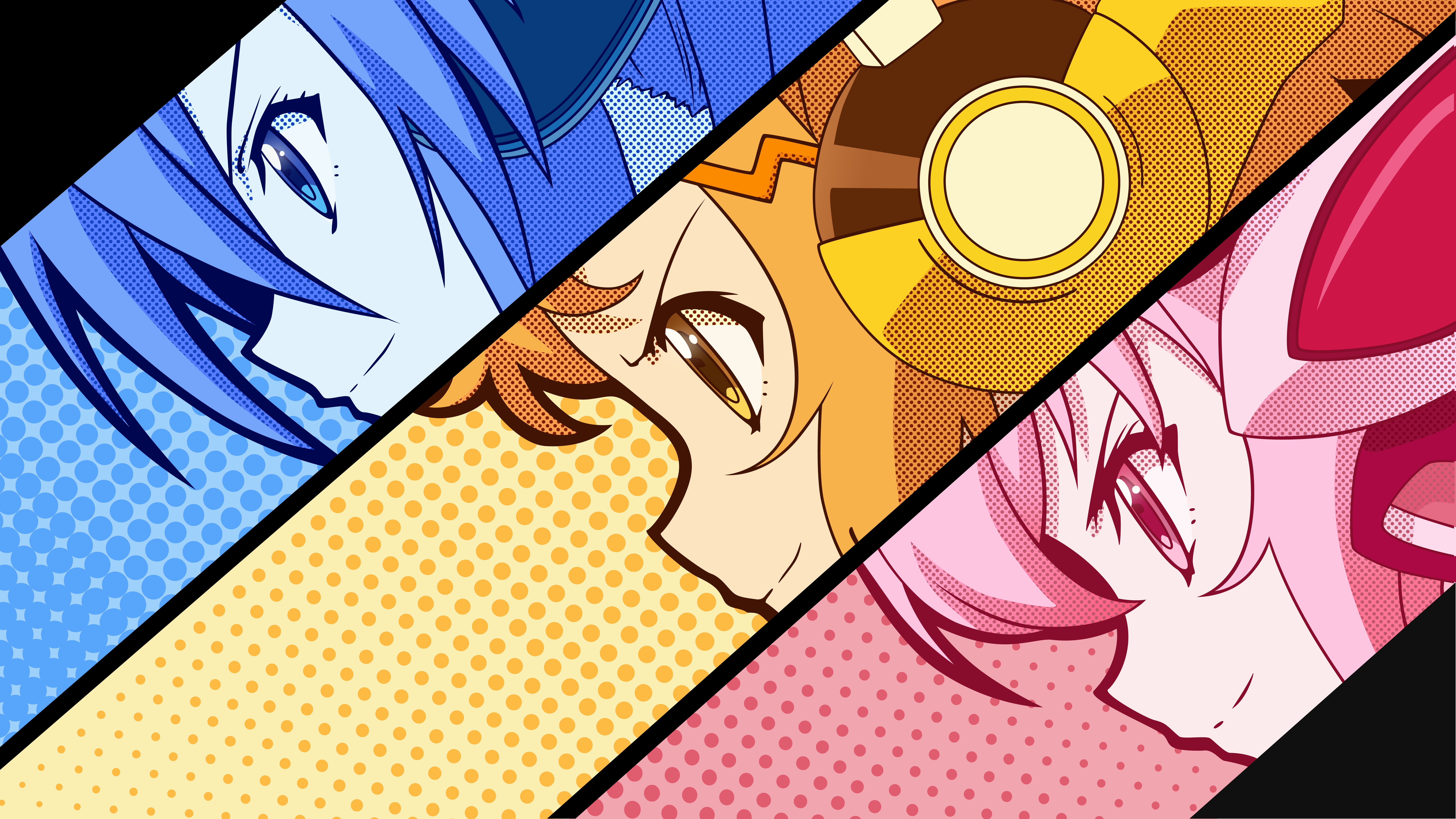 Tachibana Hibiki, Kazanari Tsubasa, and Yukine Chris from Senki Zesshou Symphogear HD Wallpaper