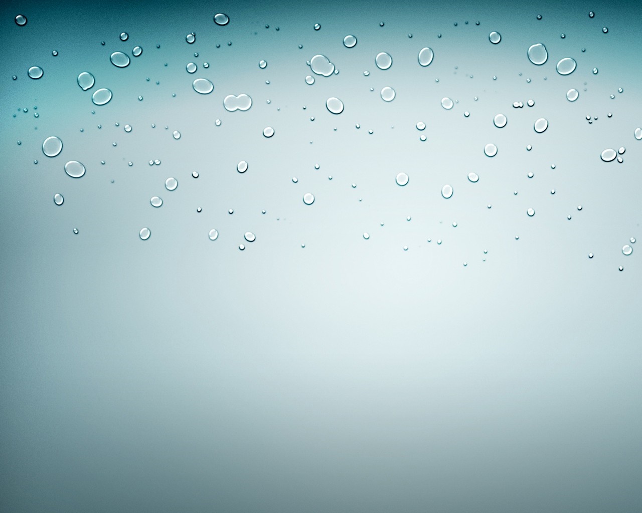 Water drops on a blue background HD Wallpaper