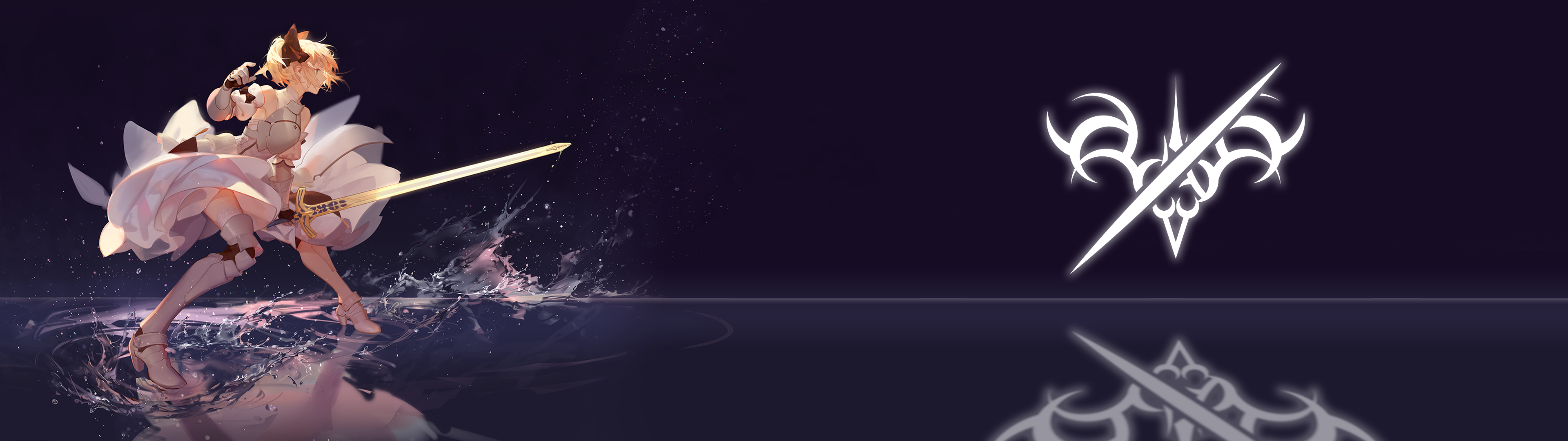 Saber Lily from Fate Series with a symbol HD Wallpaper