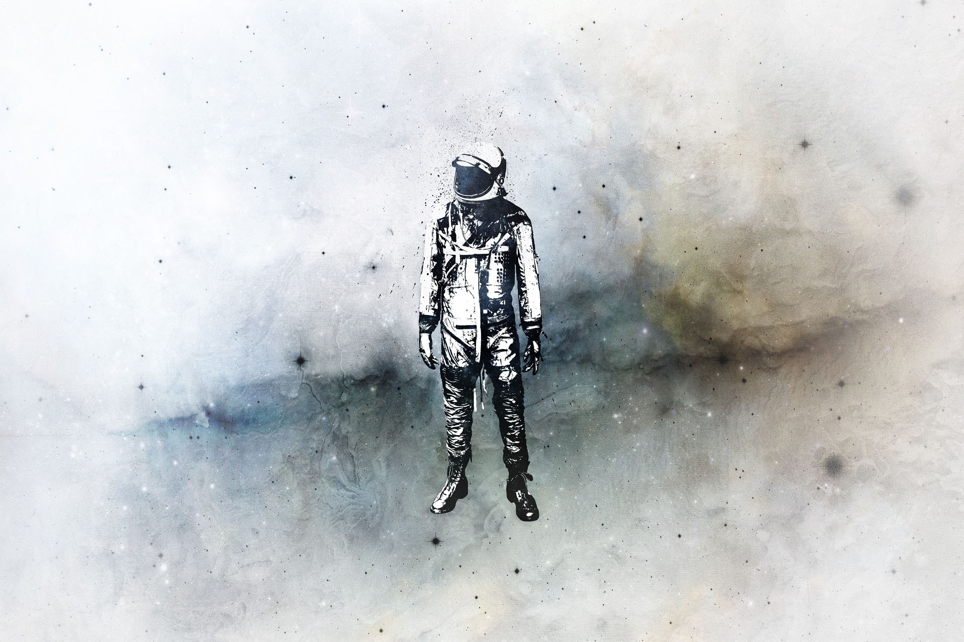 Astronaut in a starry nebula HD Wallpaper