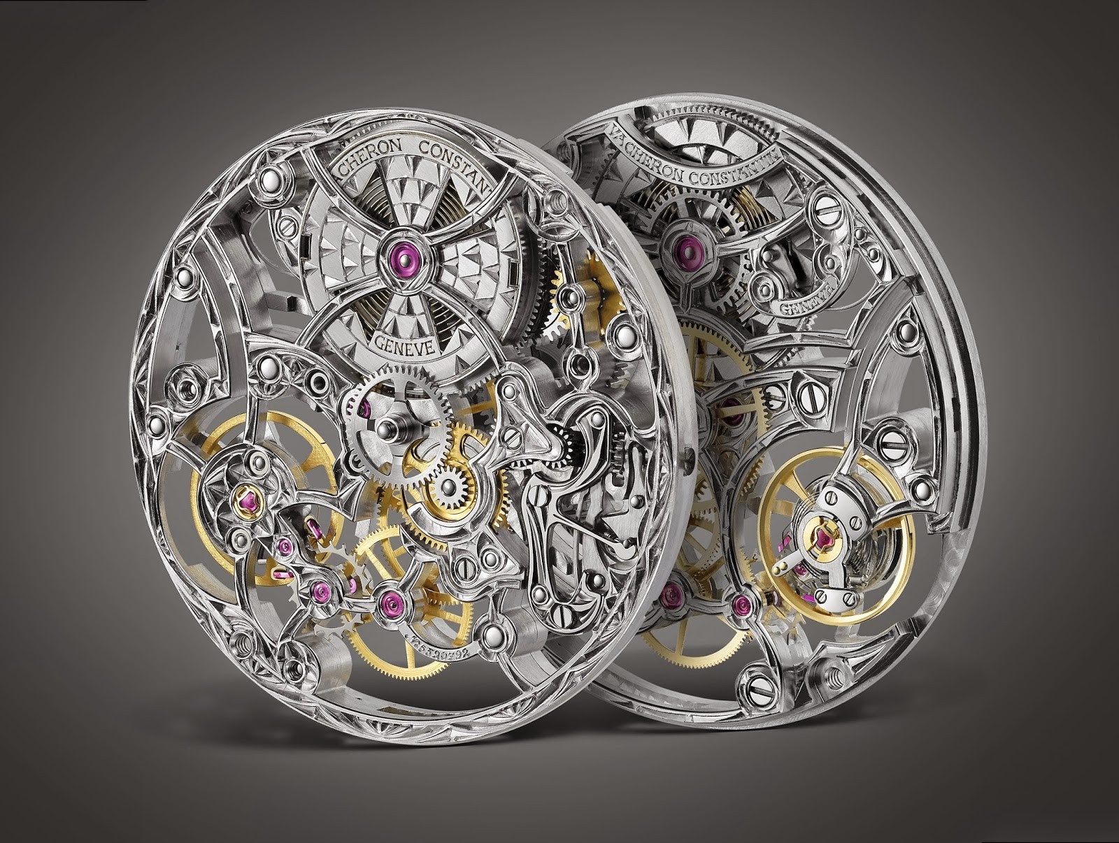Vacheron Constantin watch movement with gears and jewels HD Wallpaper