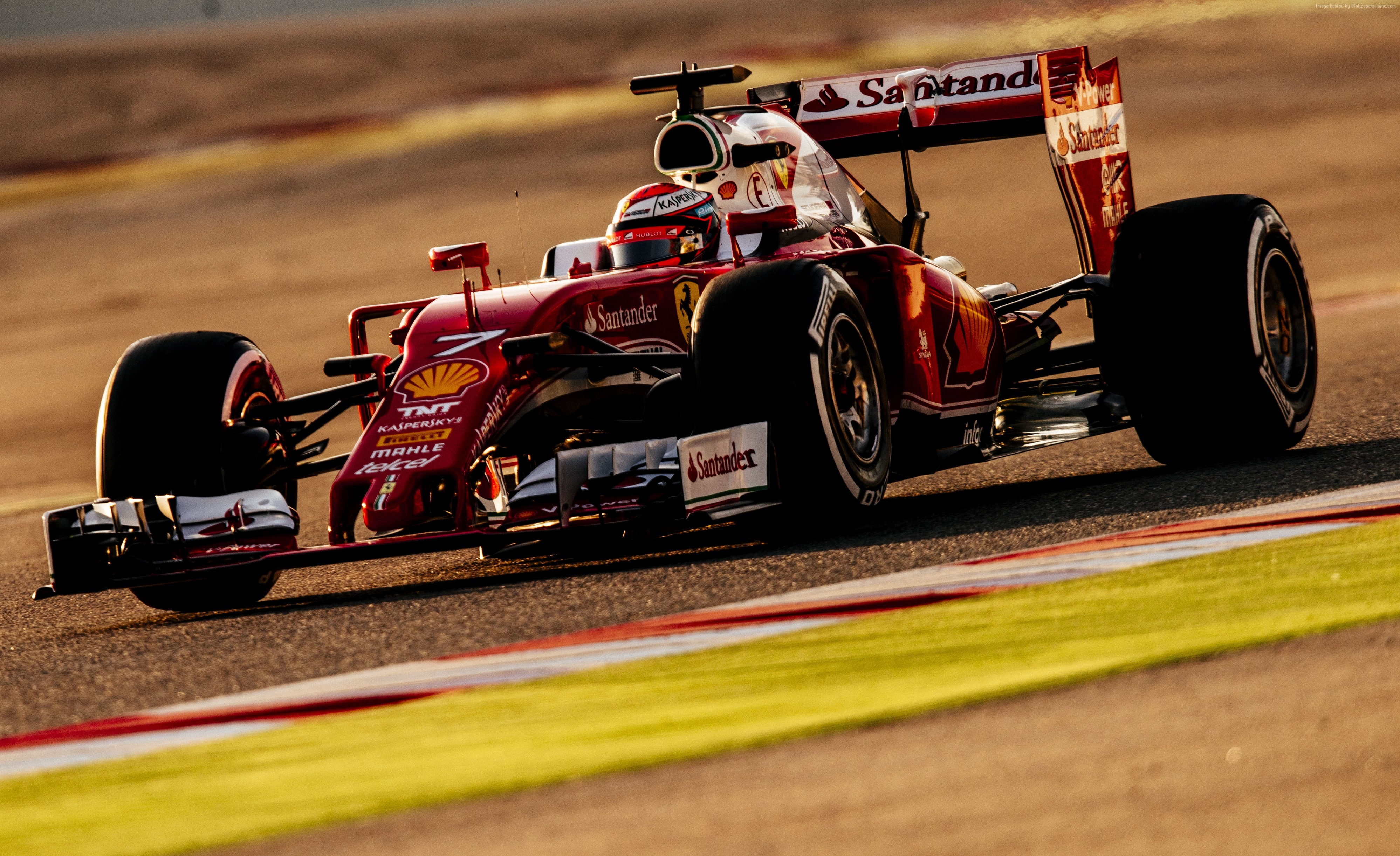 Ferrari SF16-H Formula 1 car on track HD Wallpaper