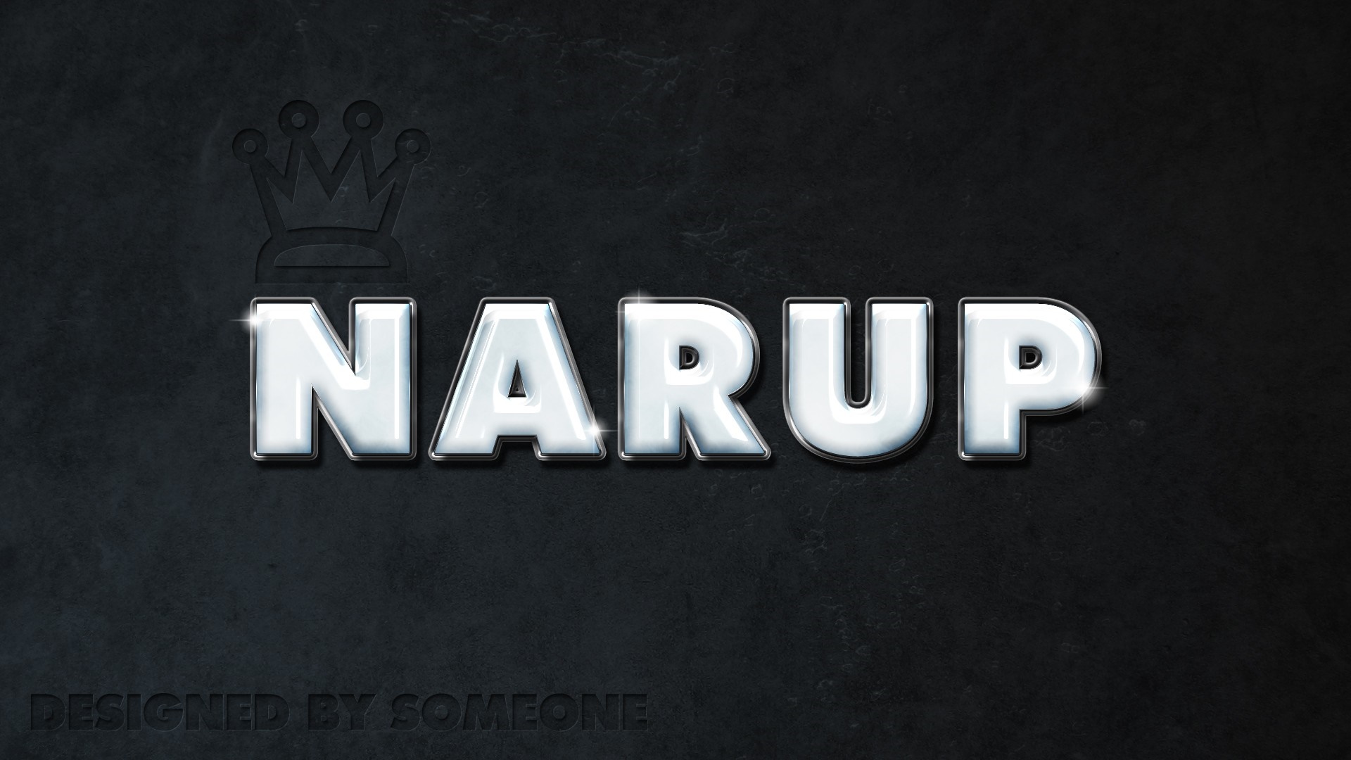 Narup logo with crown and text HD Wallpaper