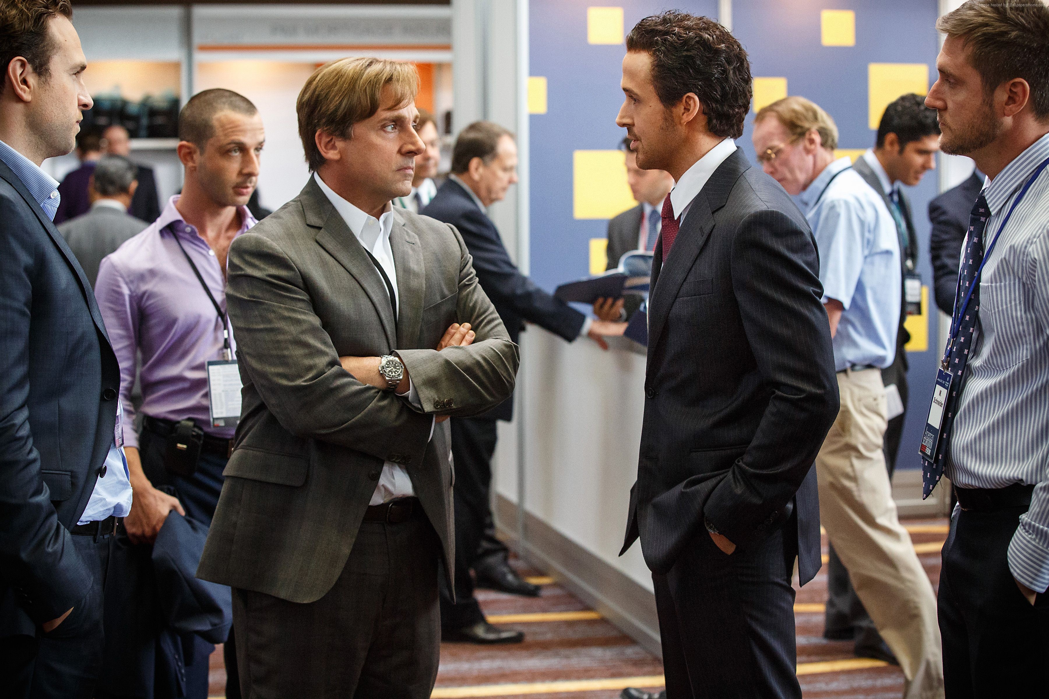 Steve Carell and Ryan Gosling in The Big Short HD Wallpaper