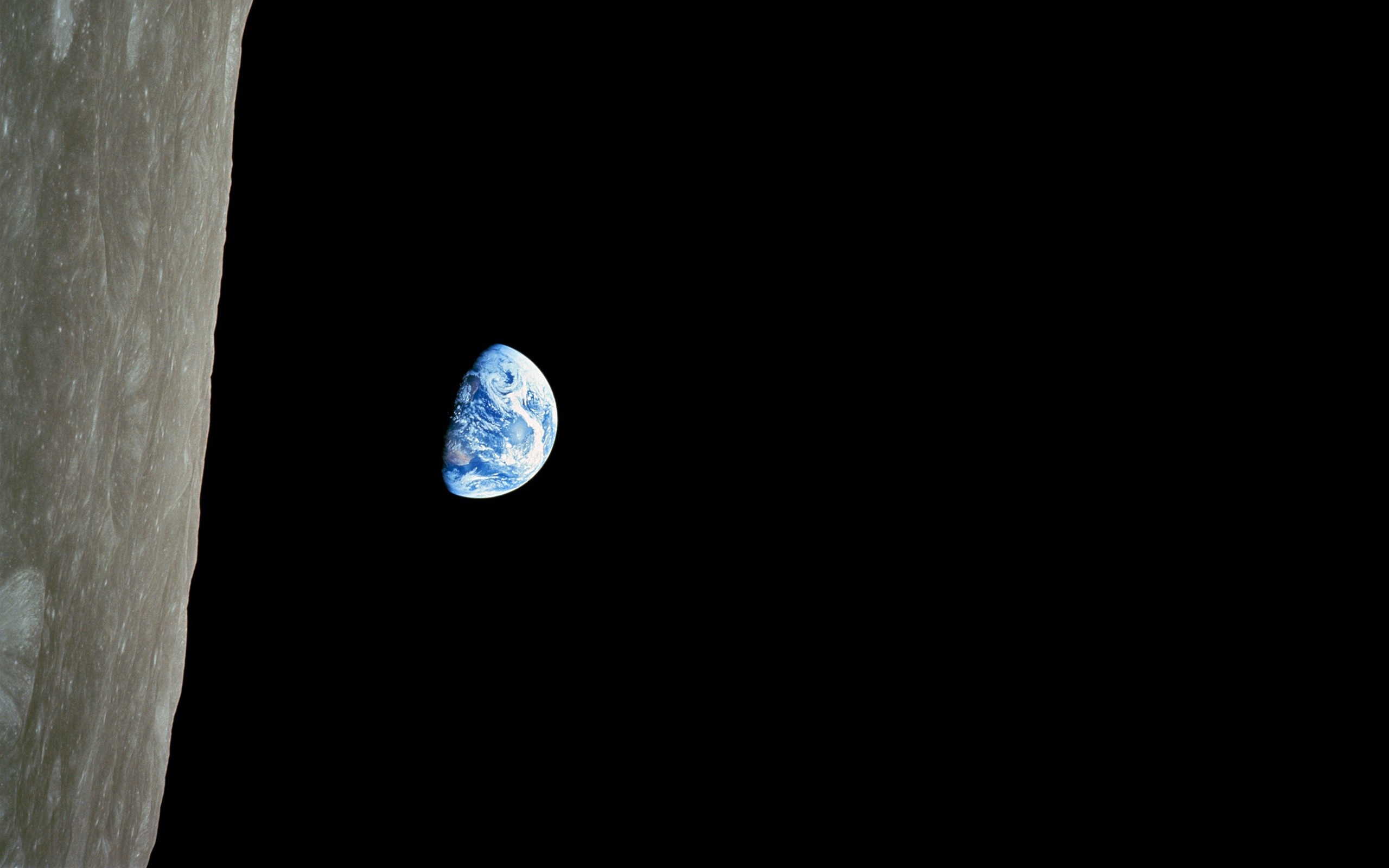 Earth and Moon from space HD Wallpaper