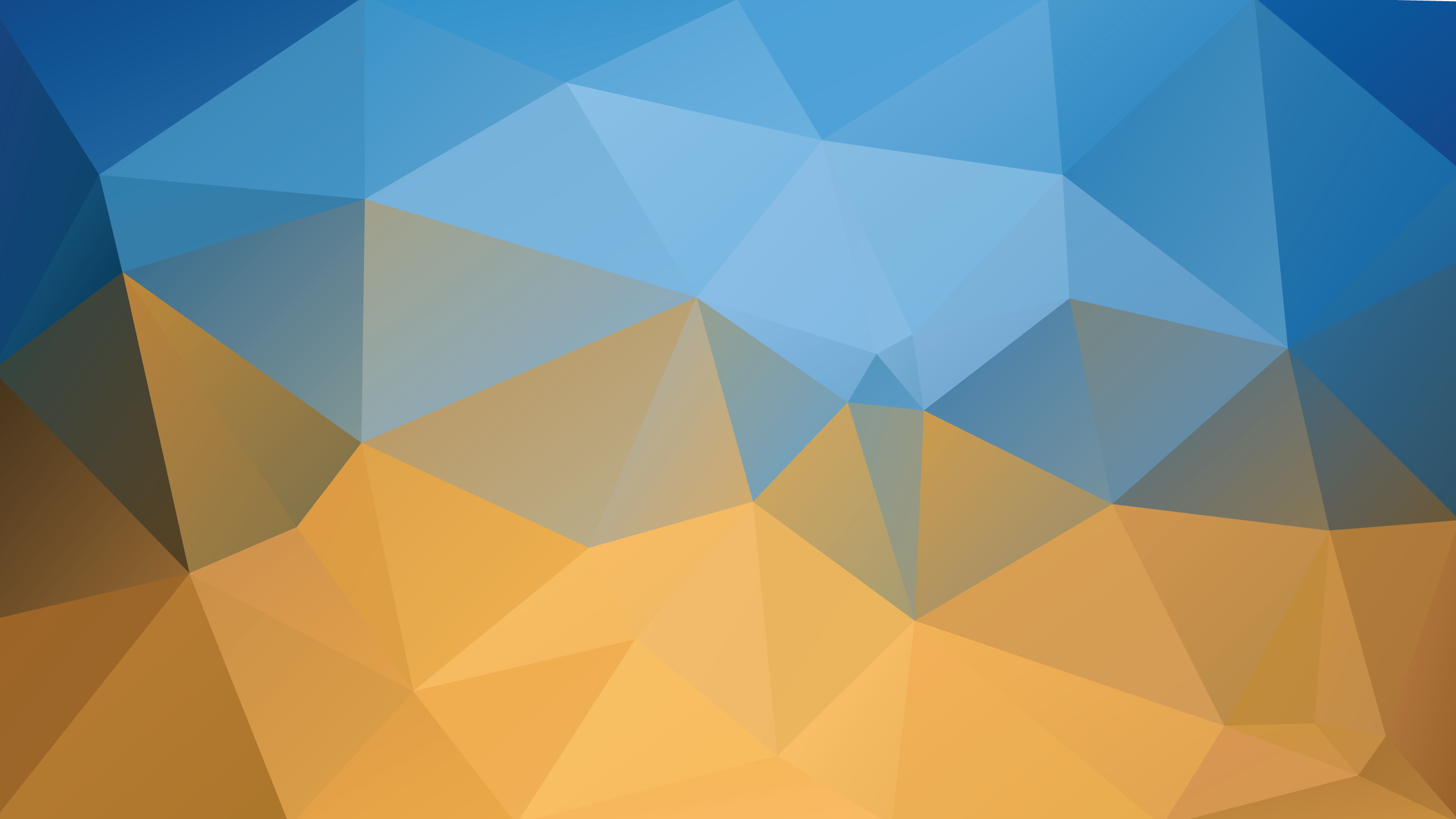 Abstract geometric pattern with blue and orange triangles HD Wallpaper