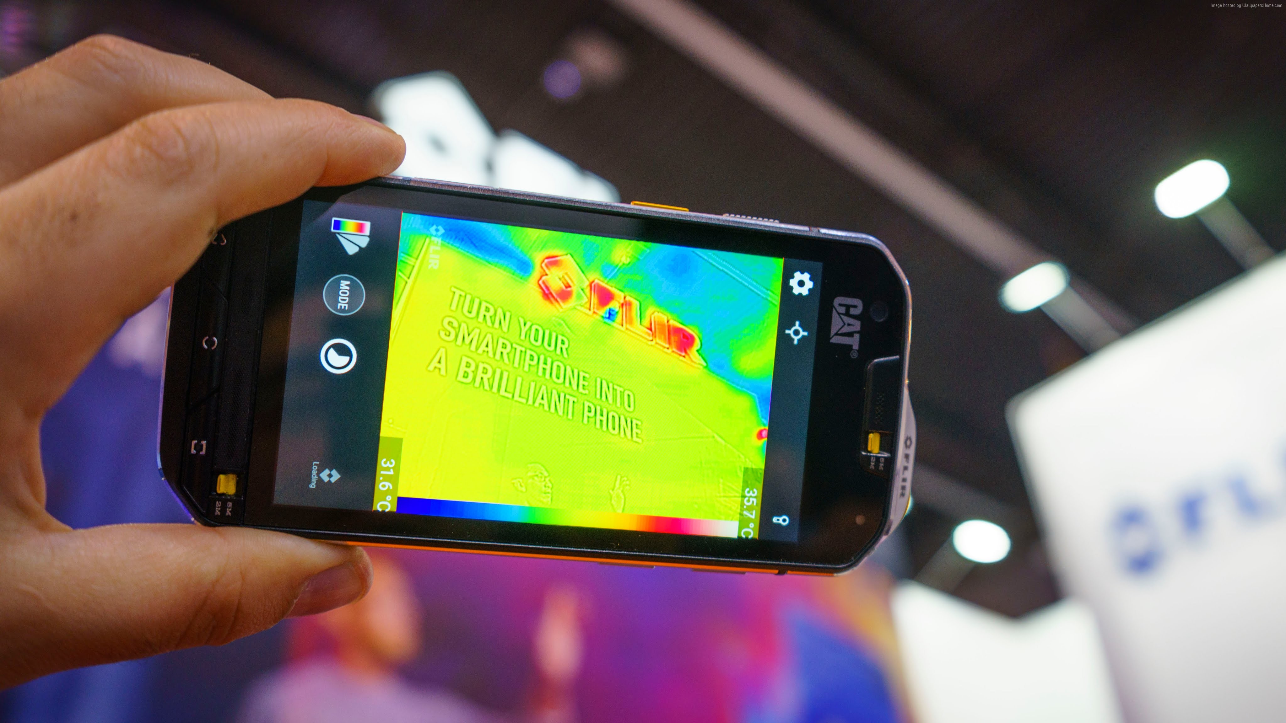 Cat S60 smartphone with FLIR thermal imager HD Wallpaper