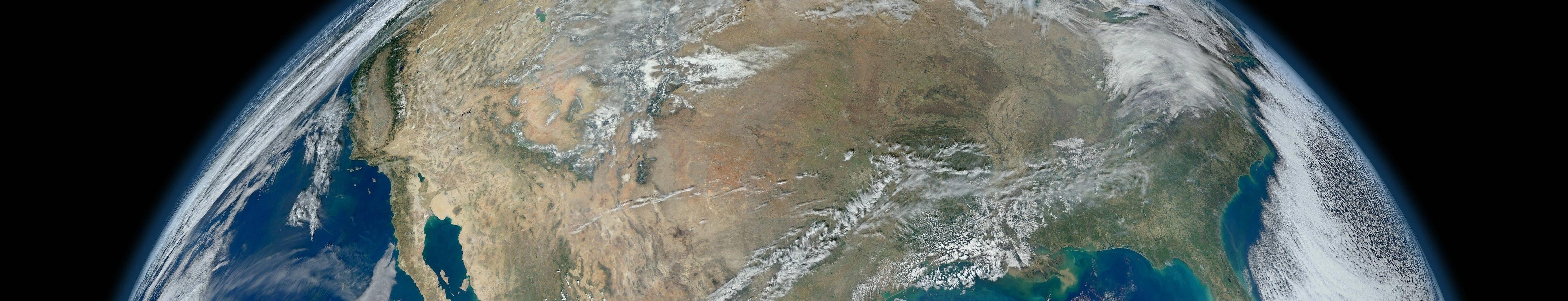 Earth from orbit showing North America HD Wallpaper