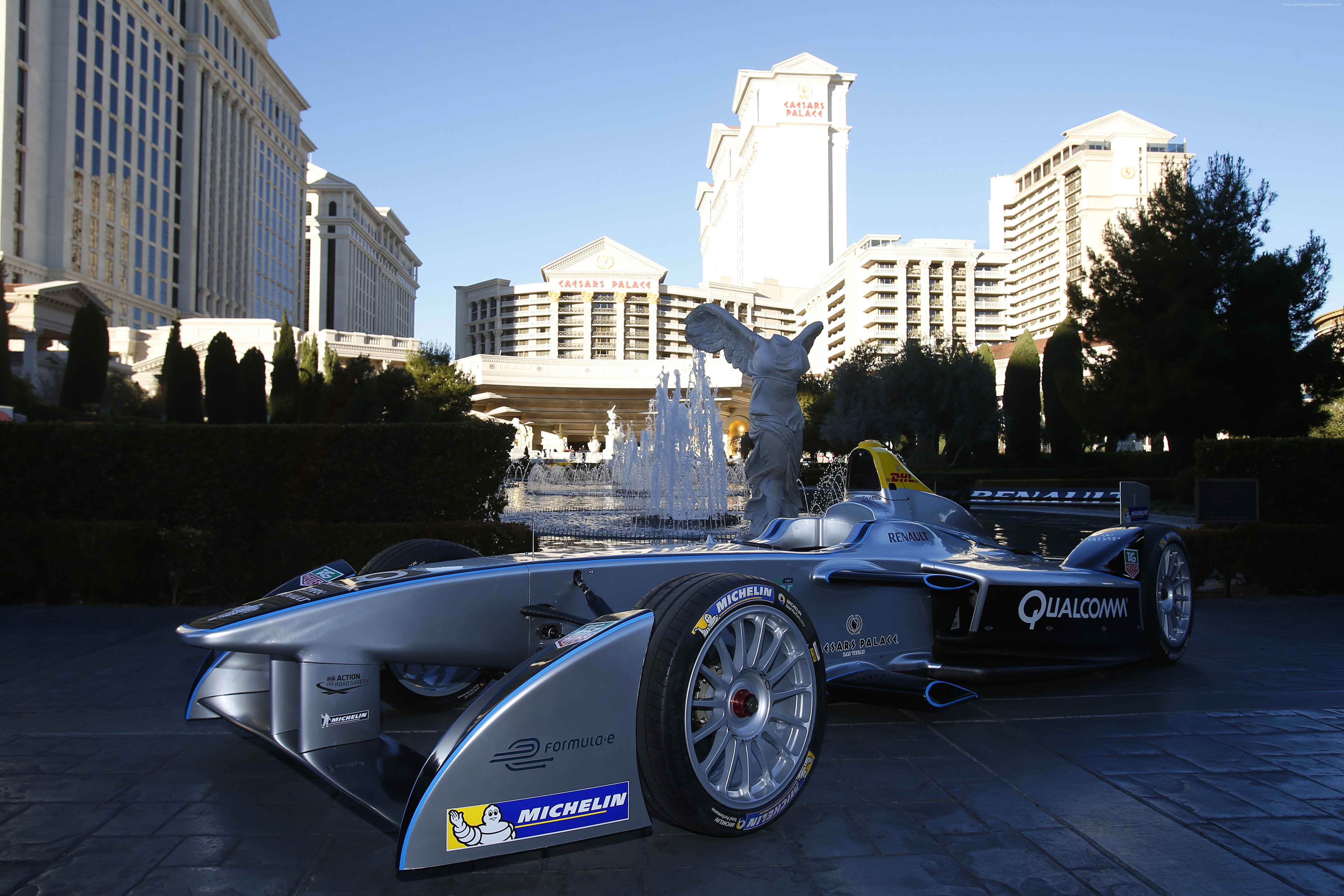 Spark Renault SRT 01E Formula E car at Caesars Palace HD Wallpaper