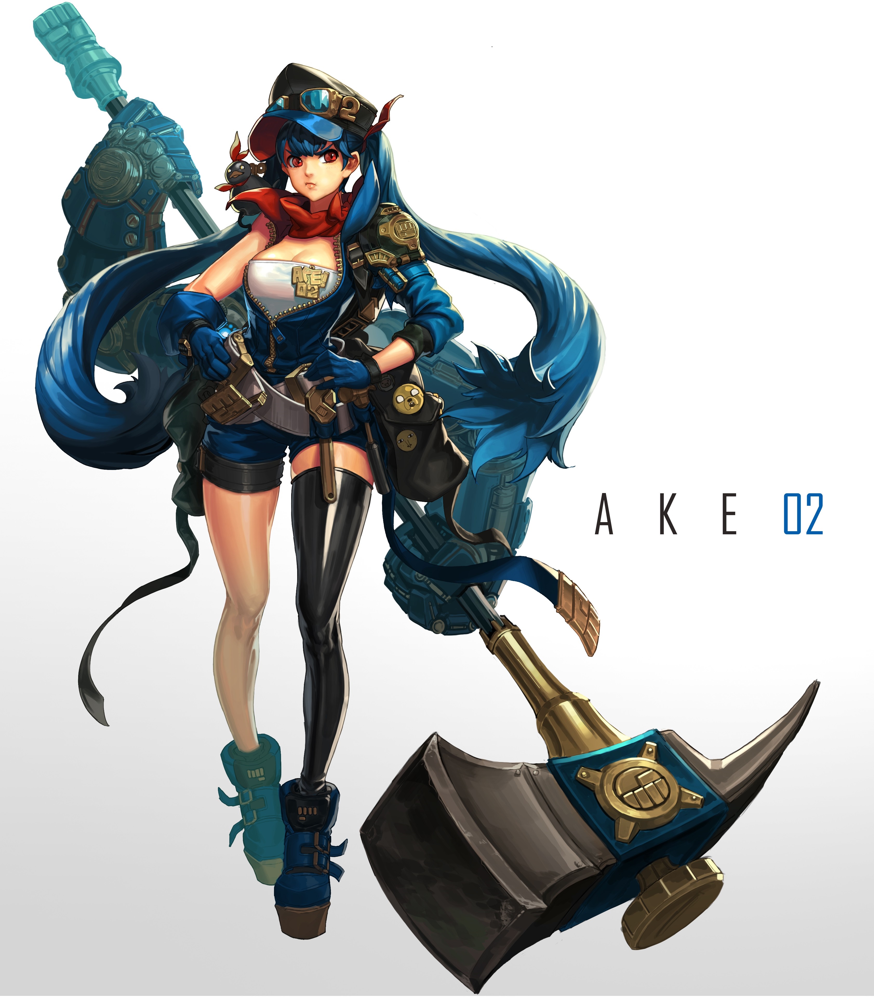 Original character with hammer and staff HD Wallpaper